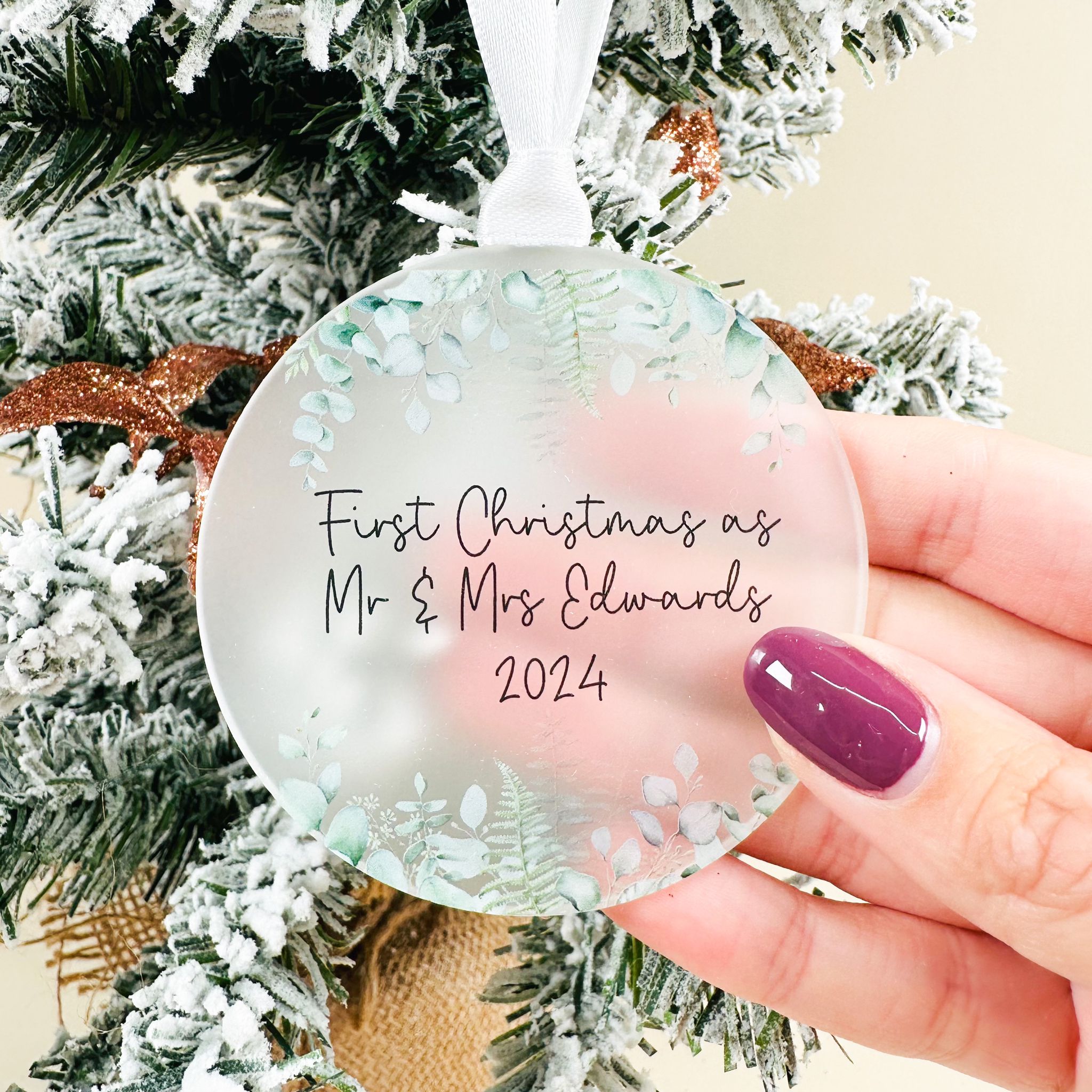 Acrylic First Christmas Bauble