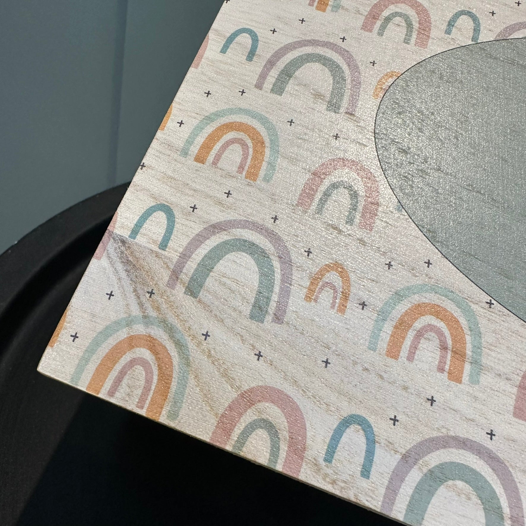 Keepsake Wooden Box - Pastel Rainbows