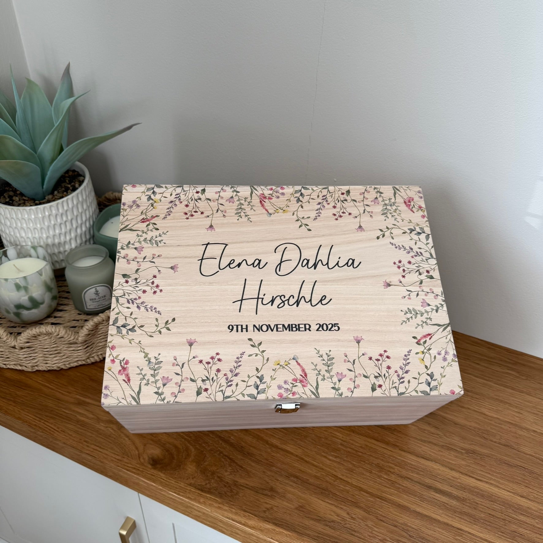 Keepsake Wooden Box - Wildflowers