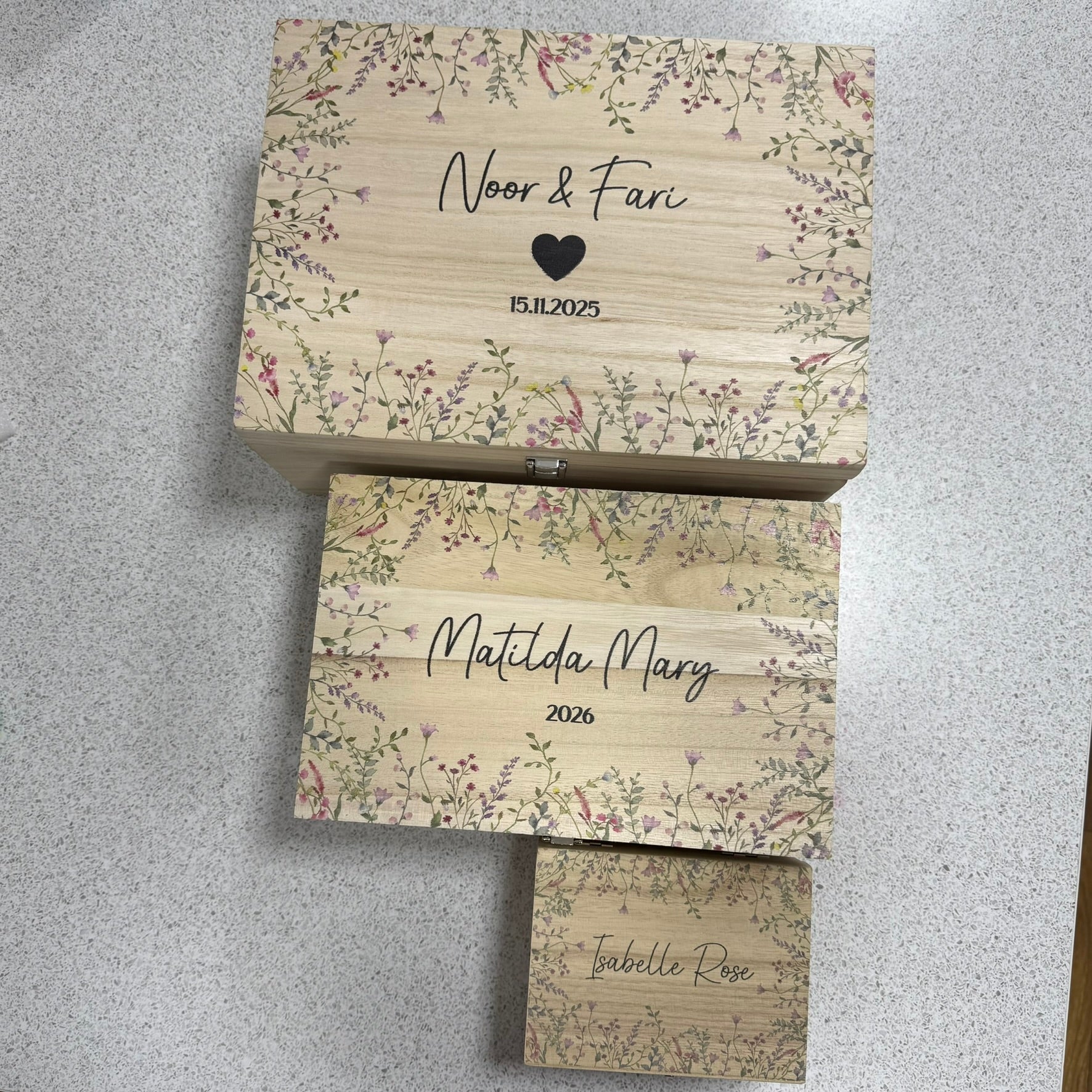 Keepsake Wooden Box - Wildflowers