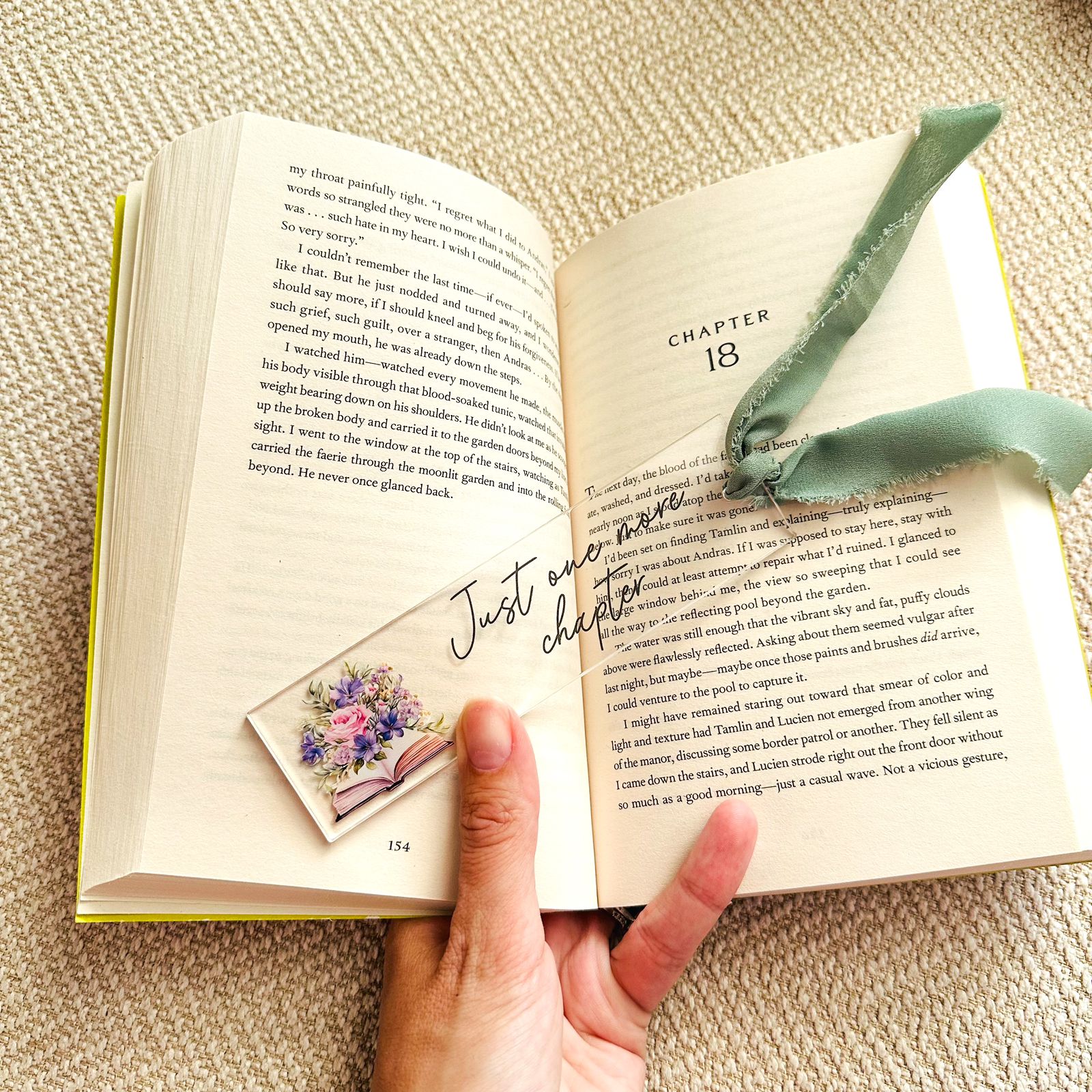 "Just One More Chapter" Bookmark