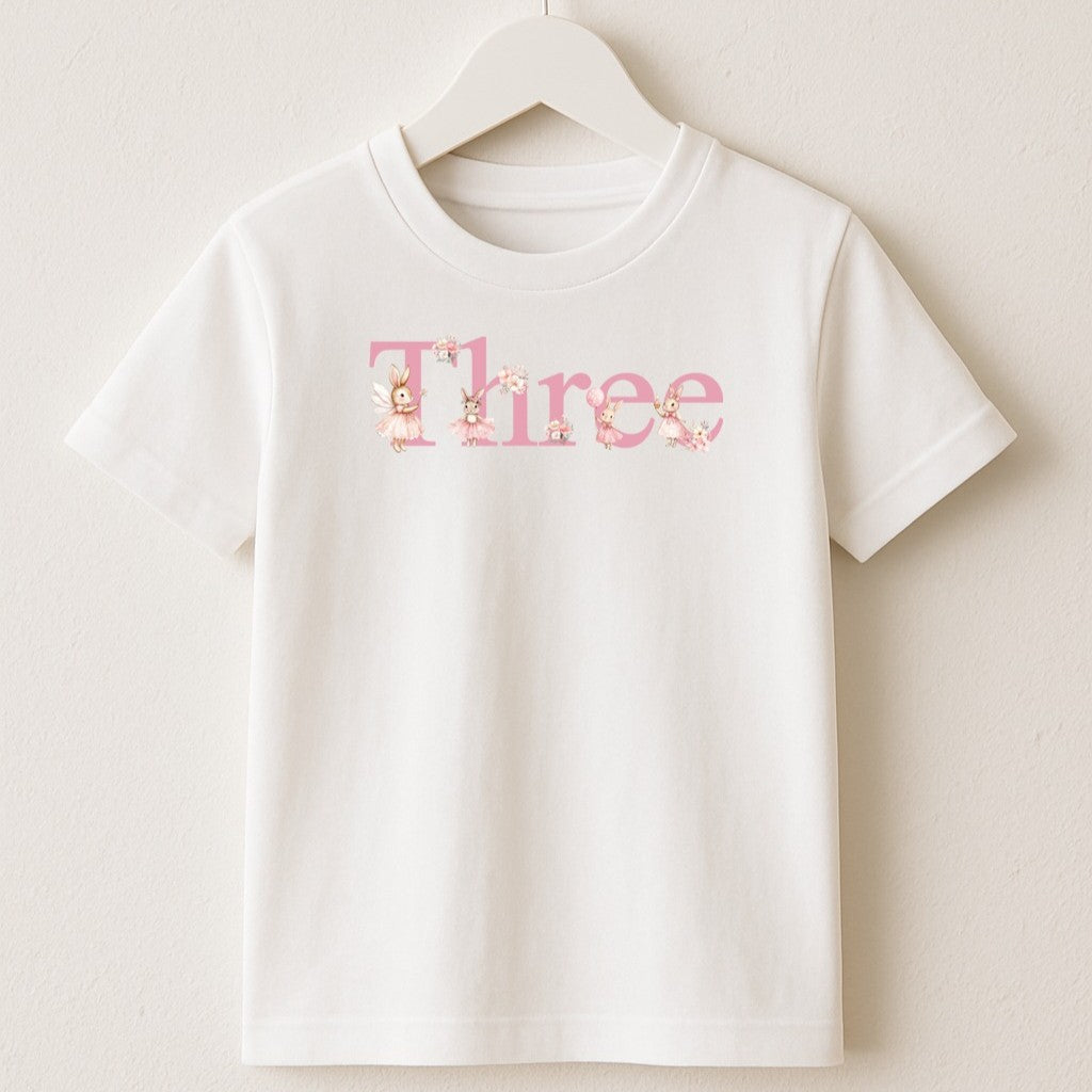 Pink Bunny Birthday T-shirt