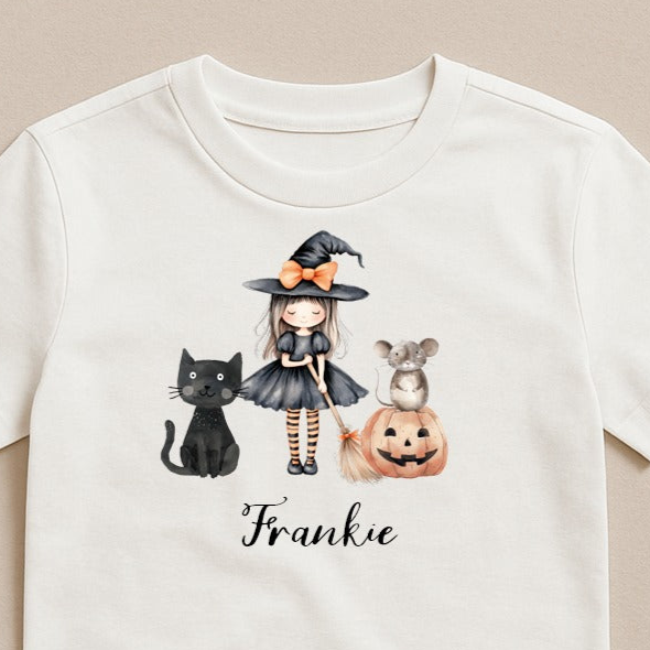 Kids Little Witch Halloween T-Shirt
