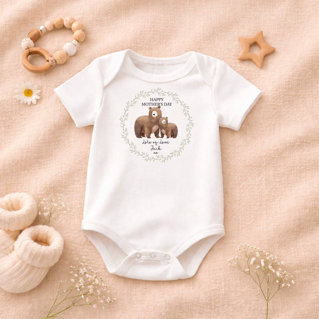 Mother's Day Baby Vest with Bears