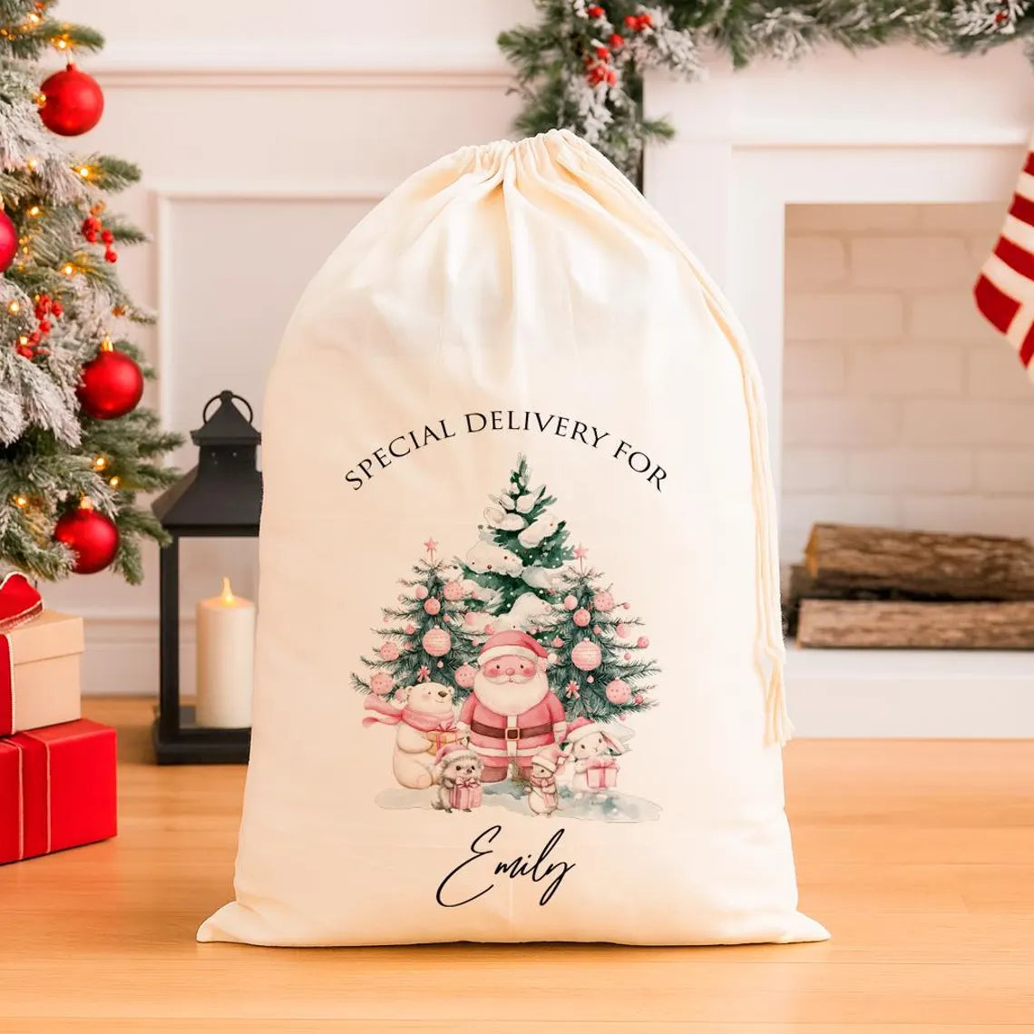 Personalized Christmas Santa Sack - Polar Bear Design