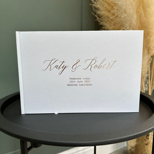 Foil Print Wedding Guest Book