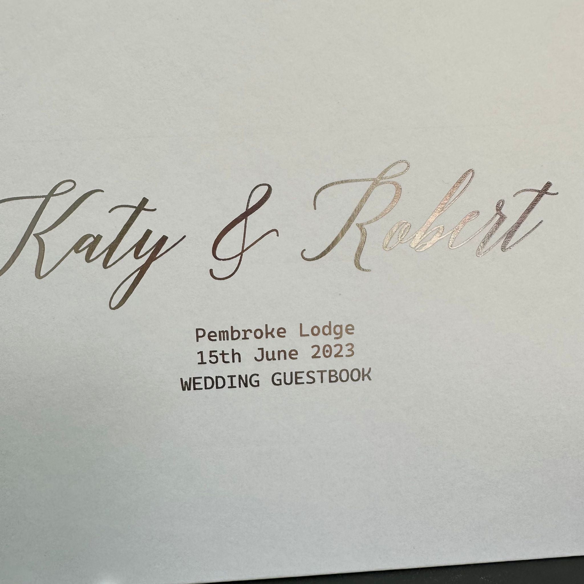 Foil Print Wedding Guest Book