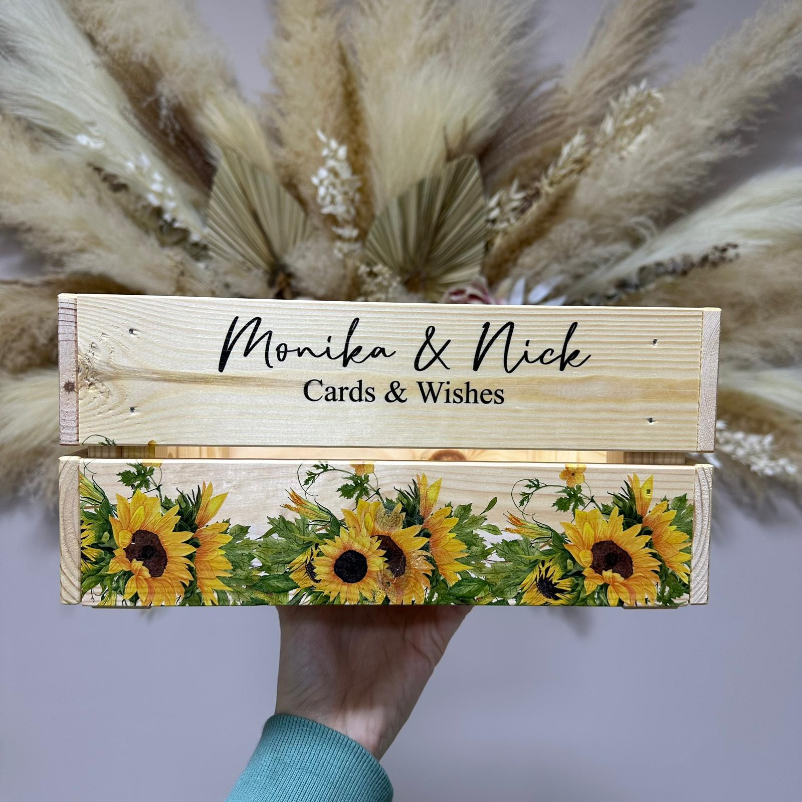 Wedding Cards Crate - Sunflowers