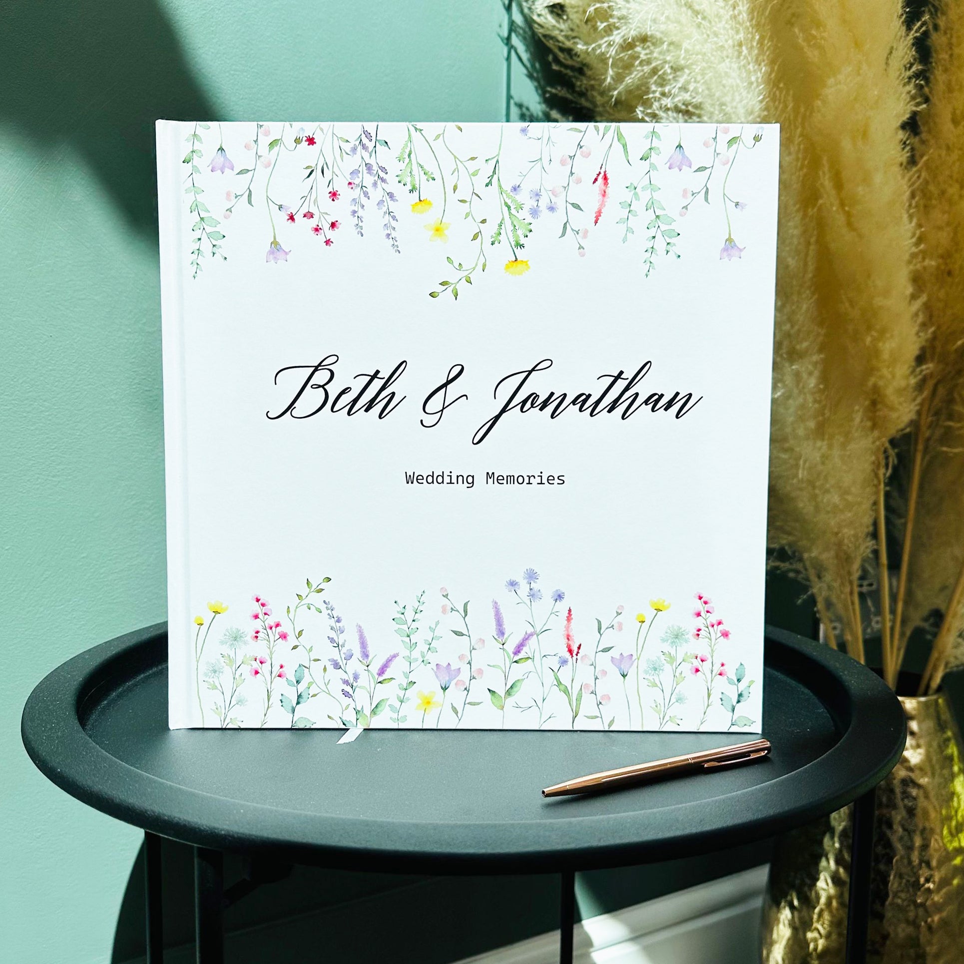 Wildflowers Wedding Guest Book - Design 1