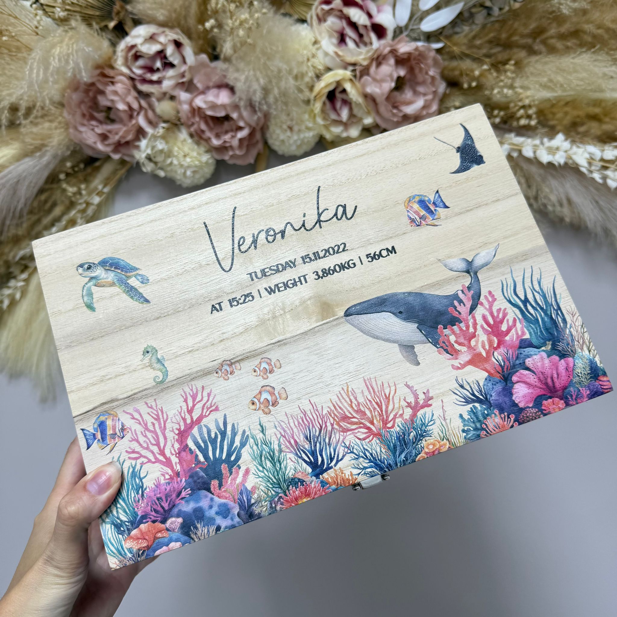 Keepsake Wooden Box - Under the Sea
