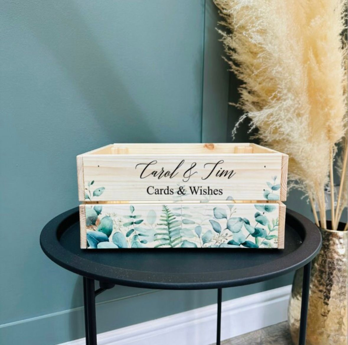 Wedding Cards Crate - Eucalyptus