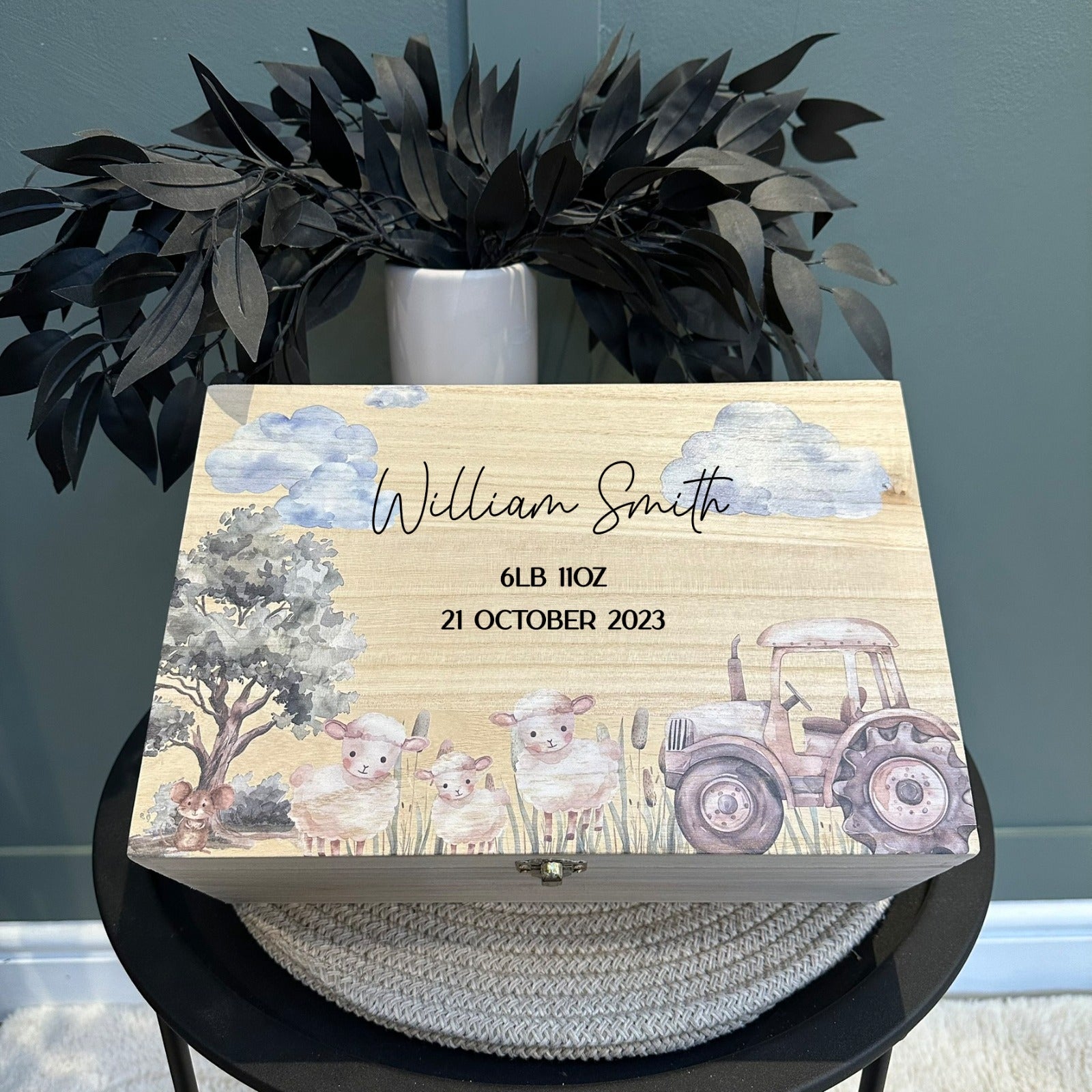 Keepsake Wooden Box - Tractor