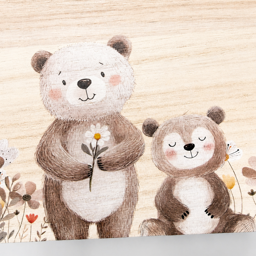 Keepsake Wooden Box - Cute Bears