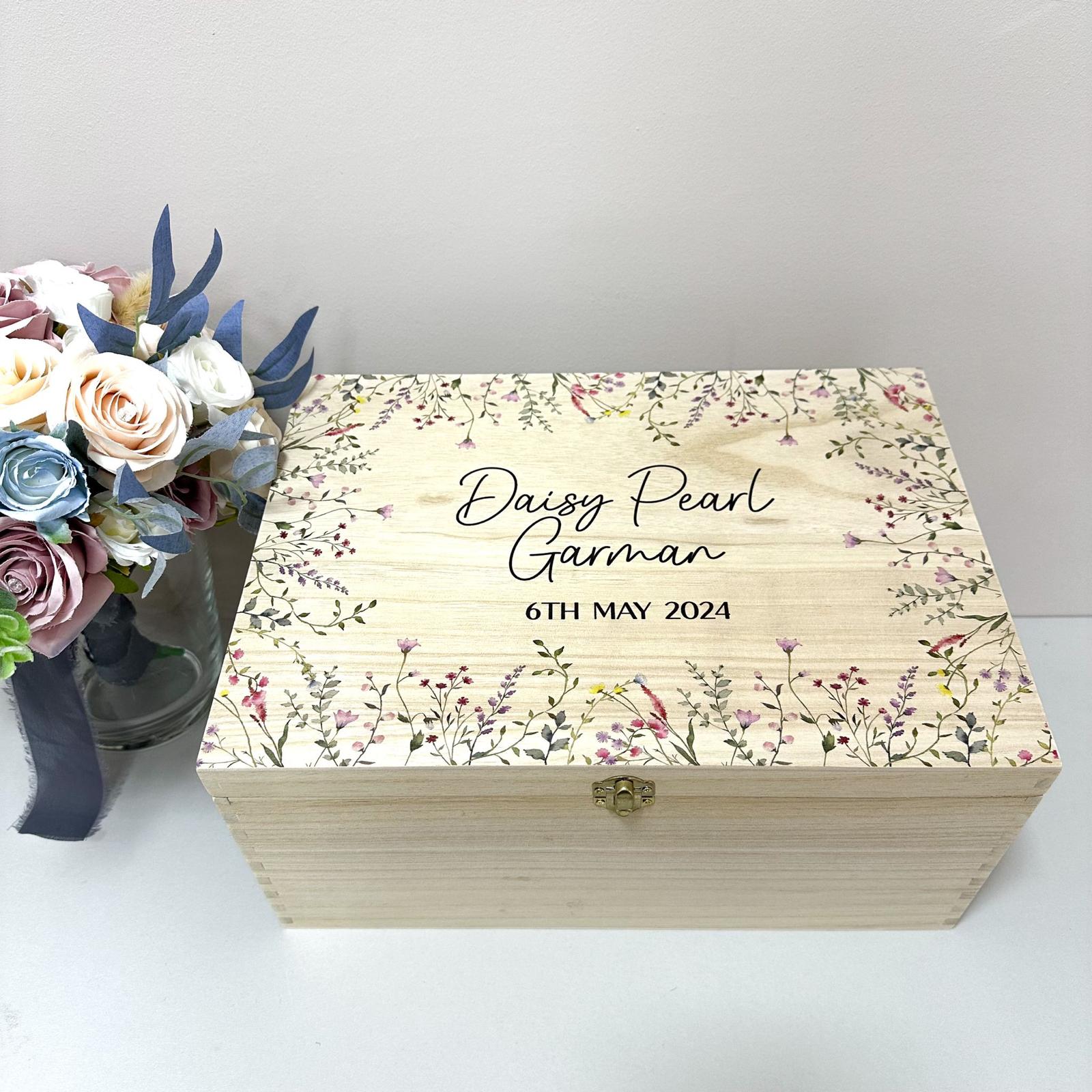 Keepsake Wooden Box - Wildflowers