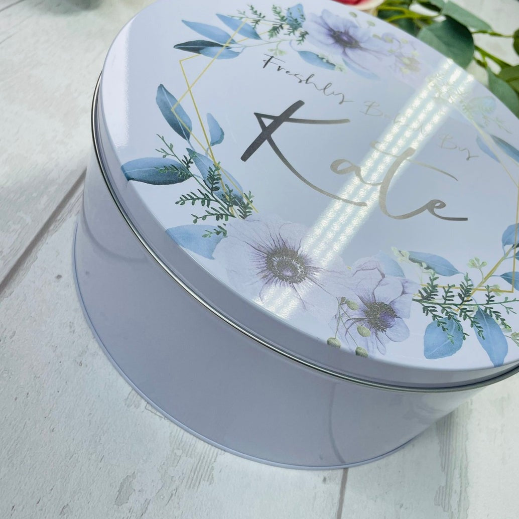 Geometric Eucalyptus Floral Cake Tin