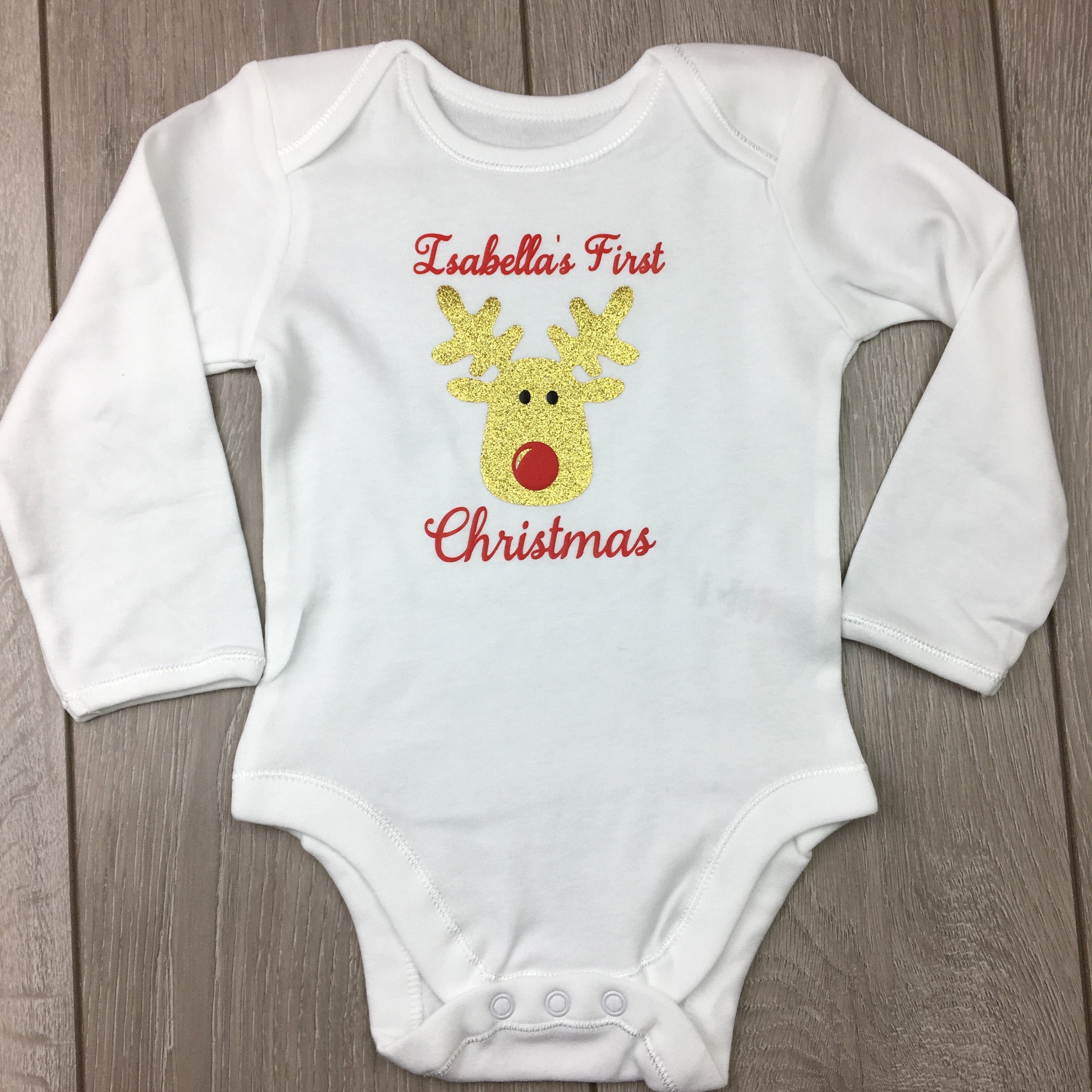 Christmas Reindeer Gold Vest - Occasionally Cute