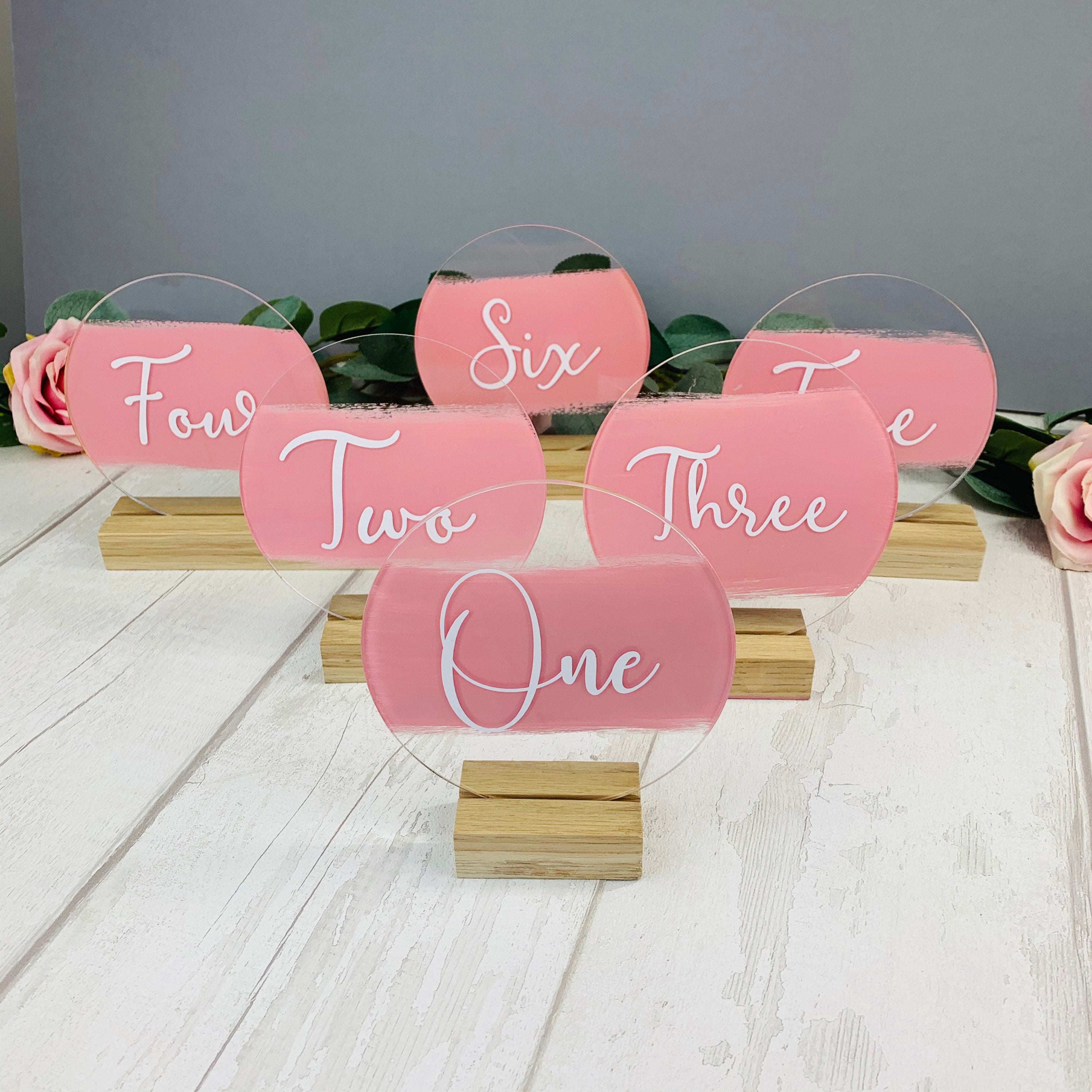 Acrylic Wedding Table Sign