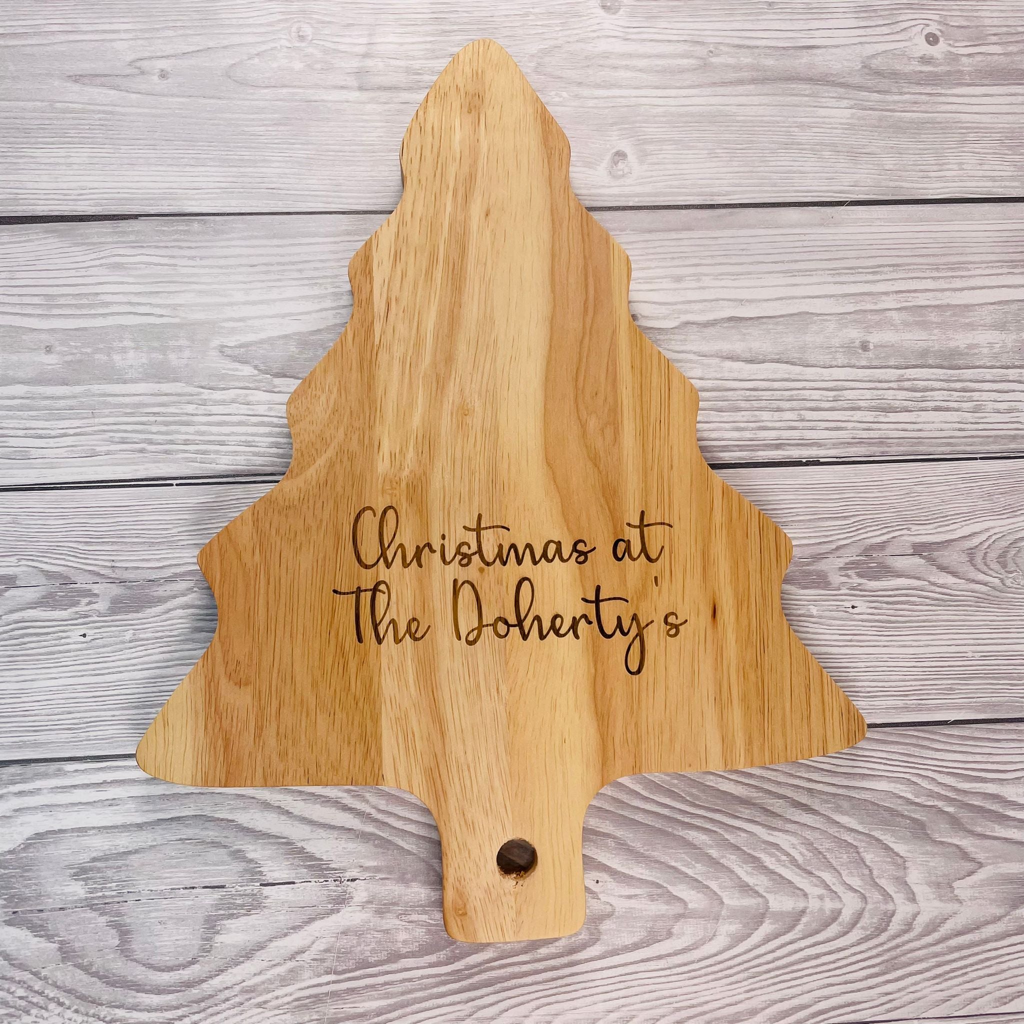 Personalised Christmas Tree Chopping Board