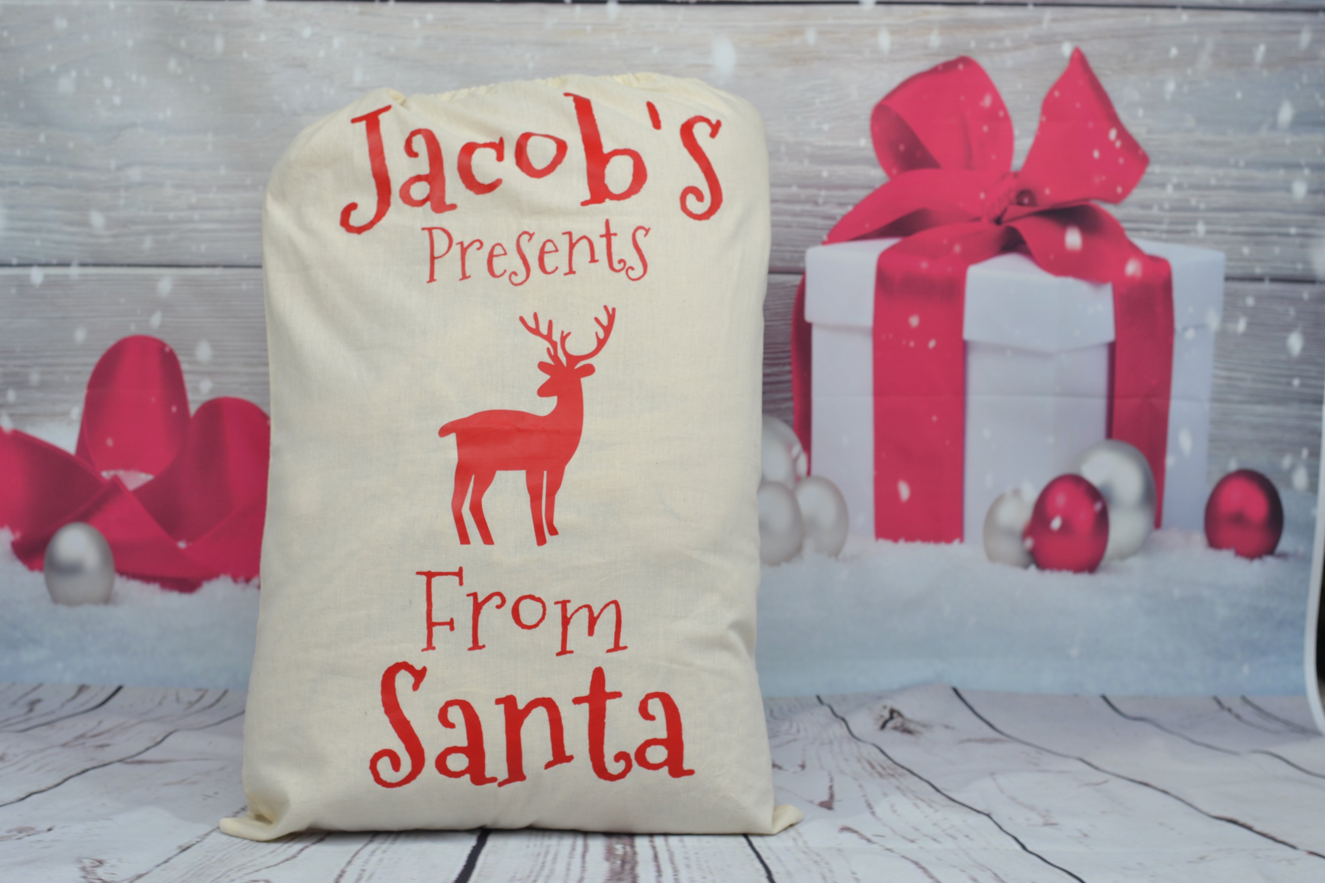 Reindeer Santa Sack