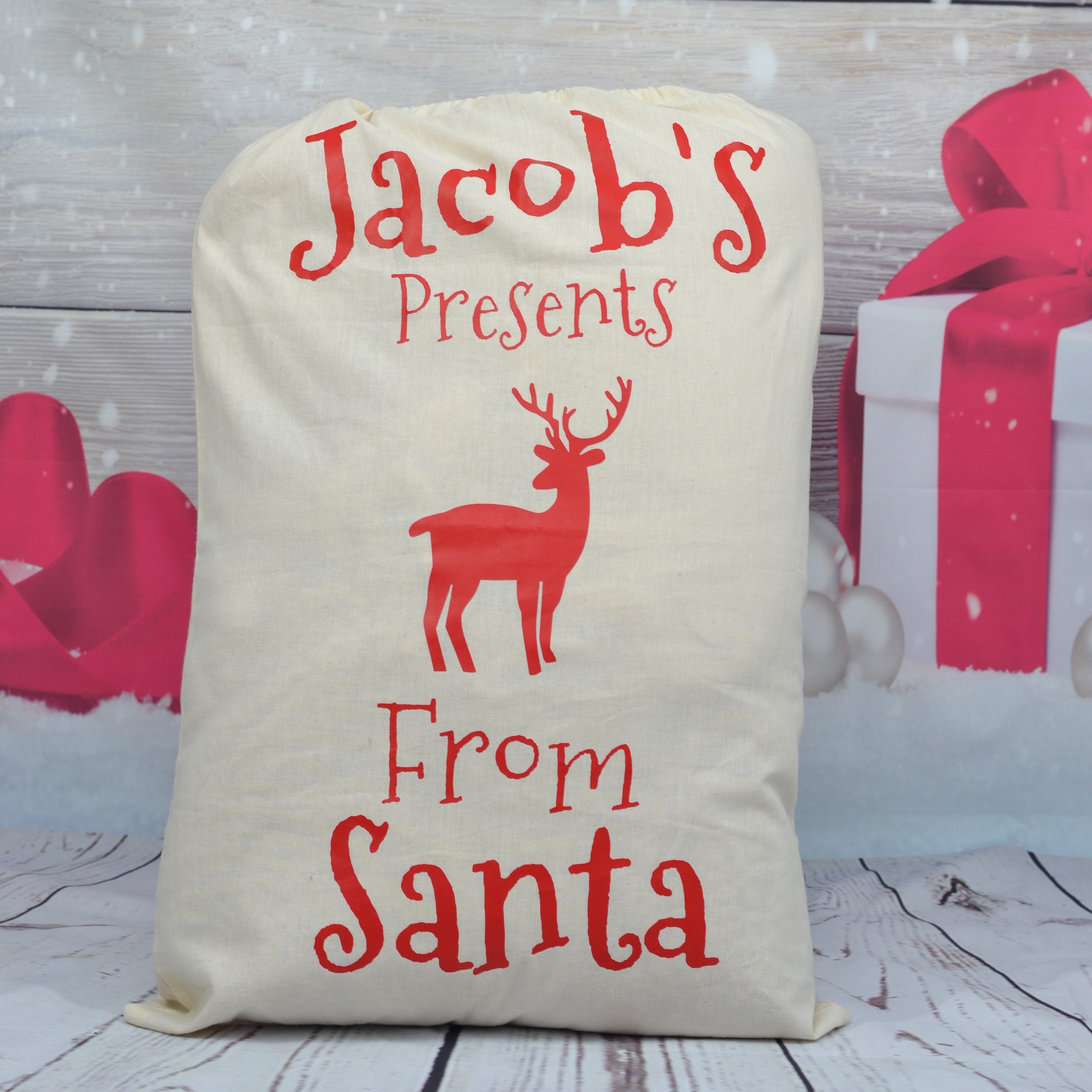 Reindeer Santa Sack