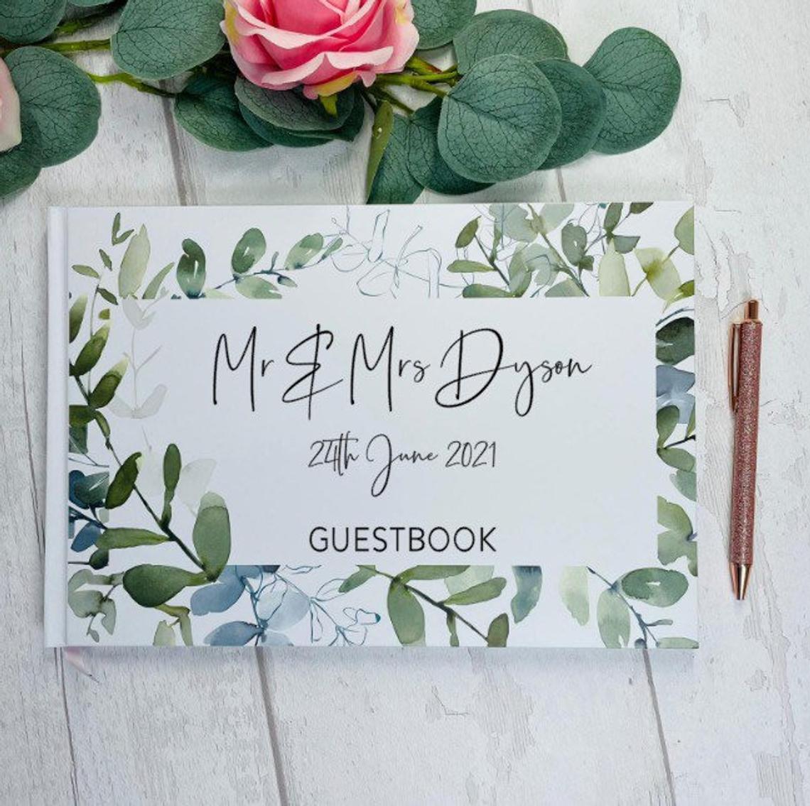 Eucalyptus Greenery Wedding Guest Book