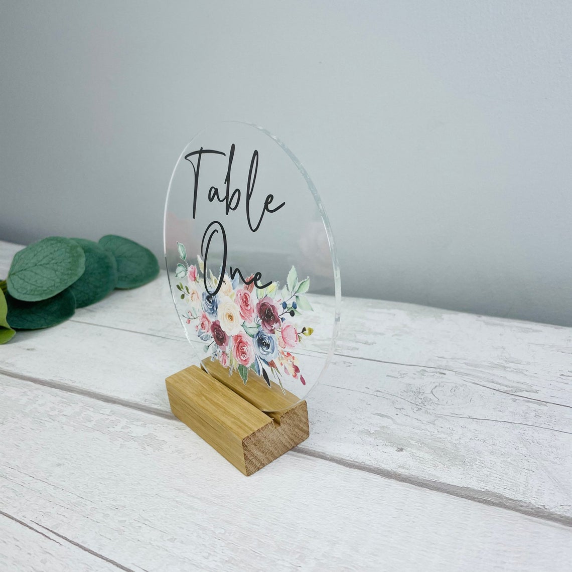 Floral Acrylic Wedding Table Numbers