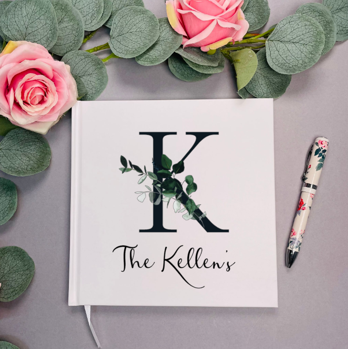 Tropical Initial Wedding Guest Book