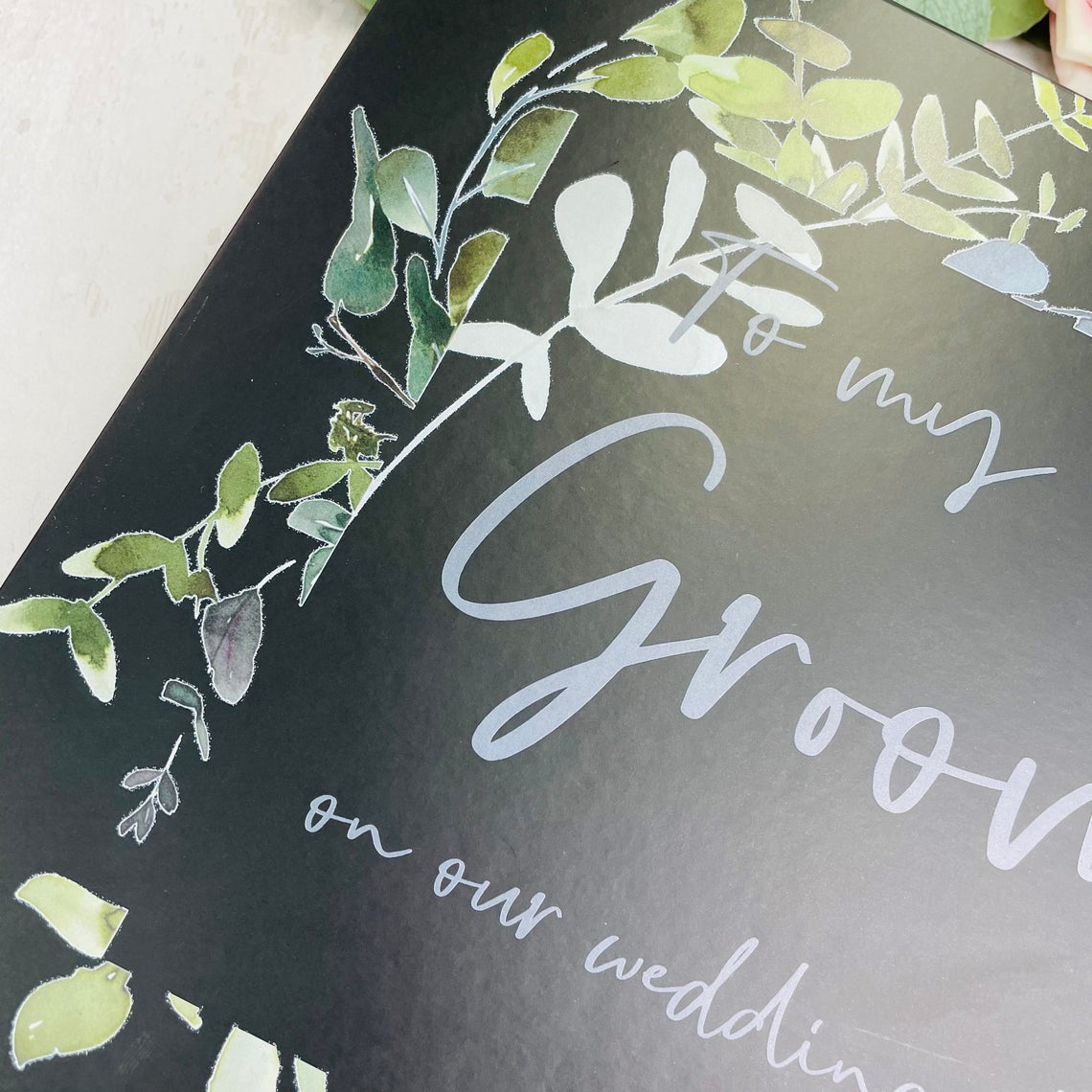 Groom Gift Box Eucalyptus Design