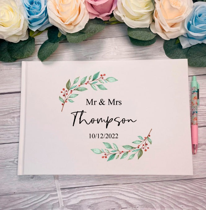 Christmas Wedding Guest Book