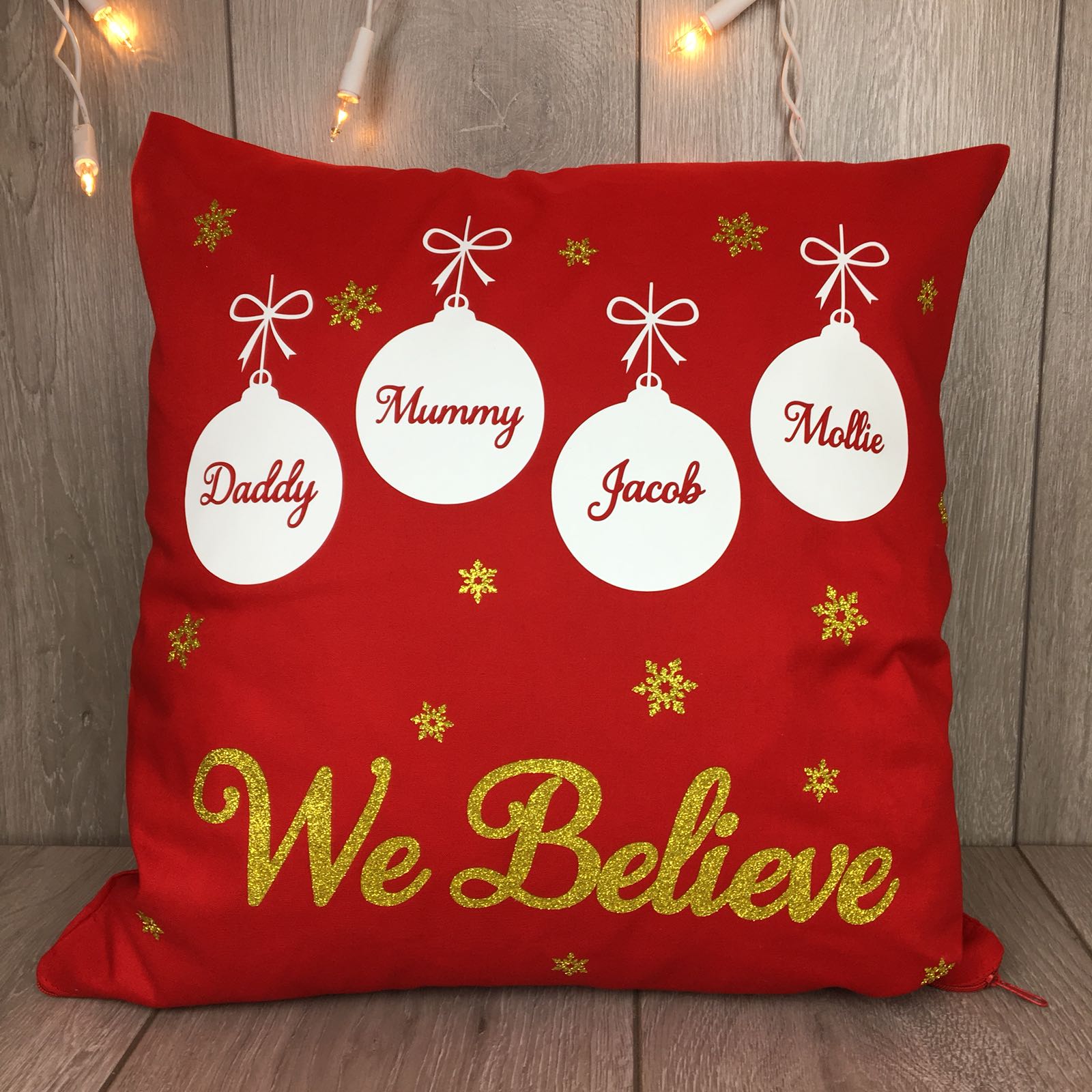 Christmas Cushion Red - Occasionally Cute