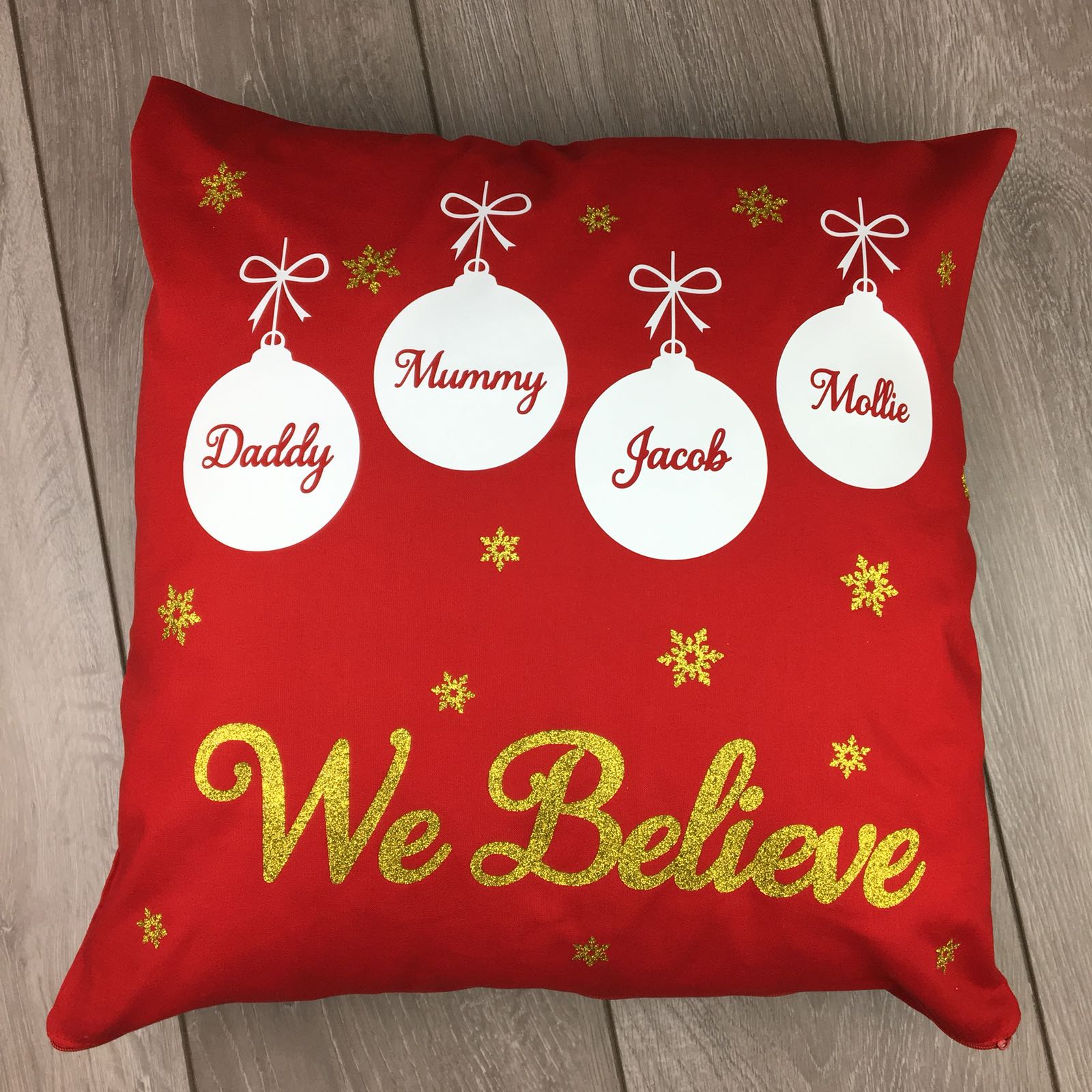 Christmas Cushion Red - Occasionally Cute