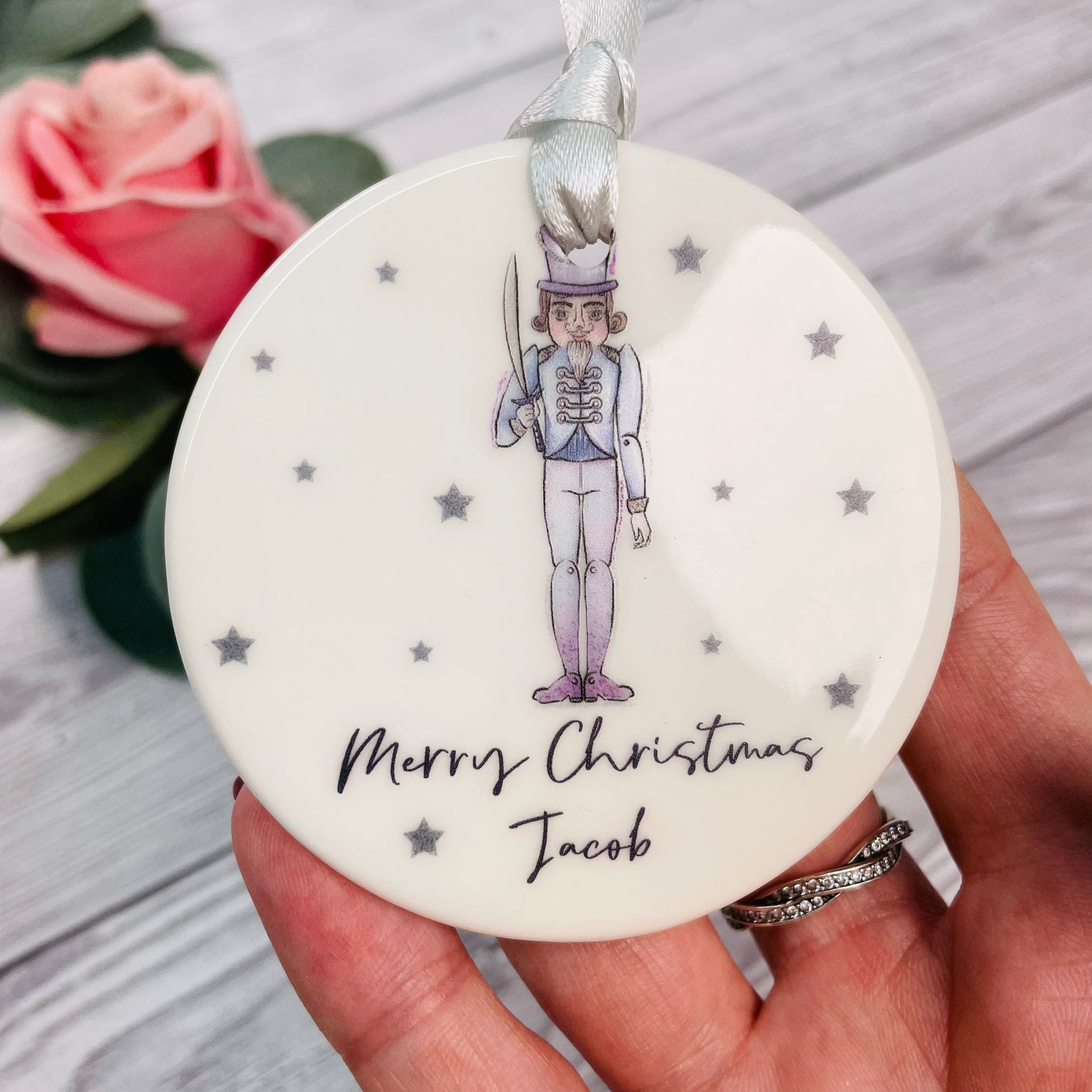 Nutcracker Christmas Ceramic Bauble