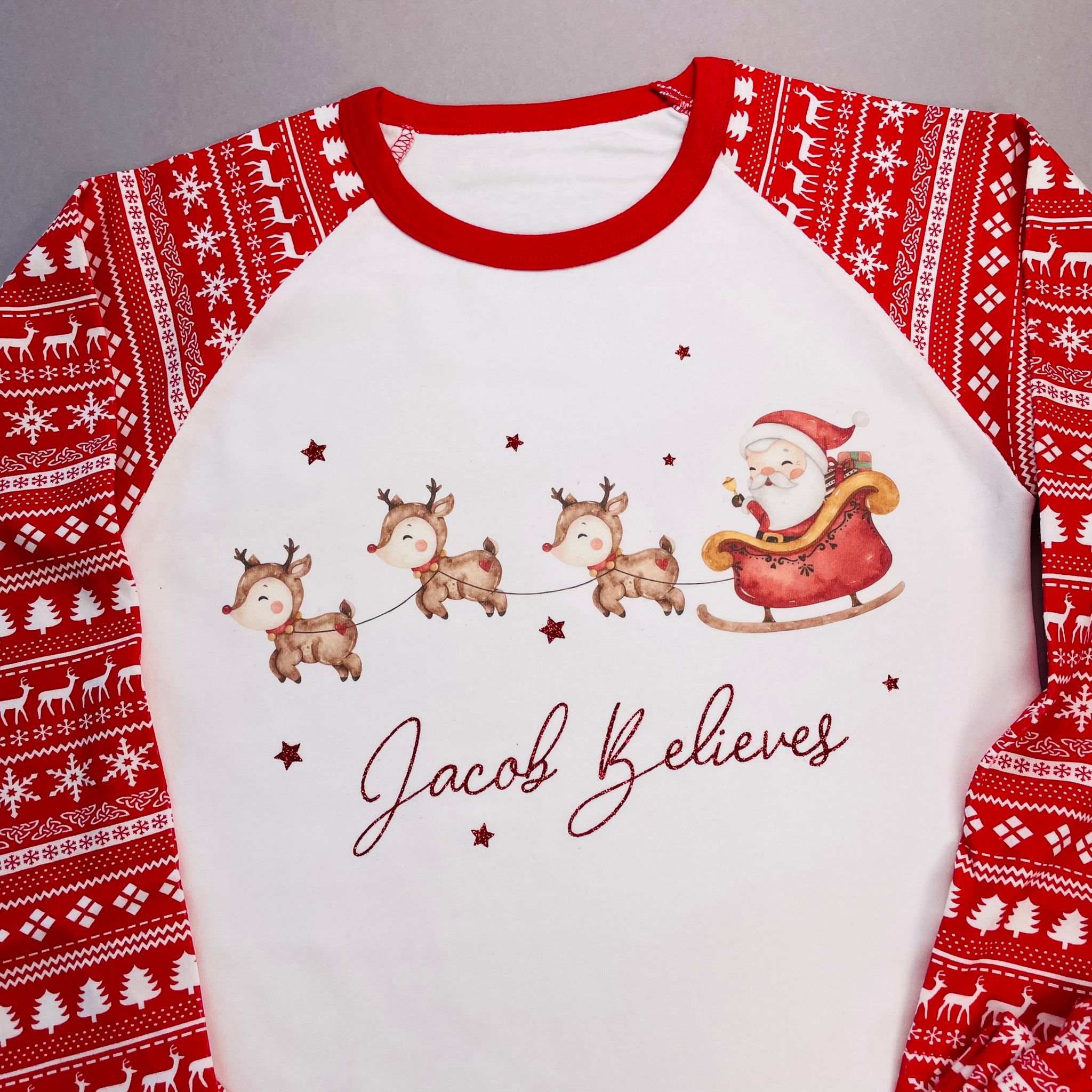 Christmas Pyjamas - Santa Sleigh Printed