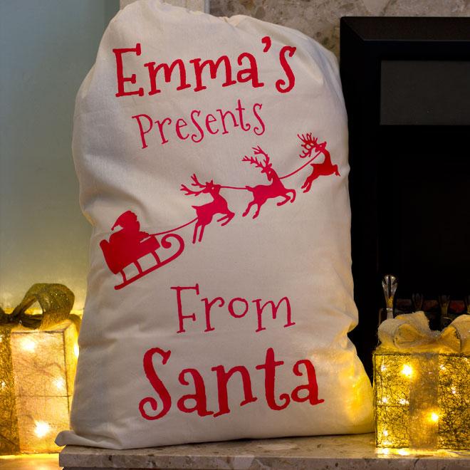 Santa's Reindeer Santa Sack - Occasionally Cute