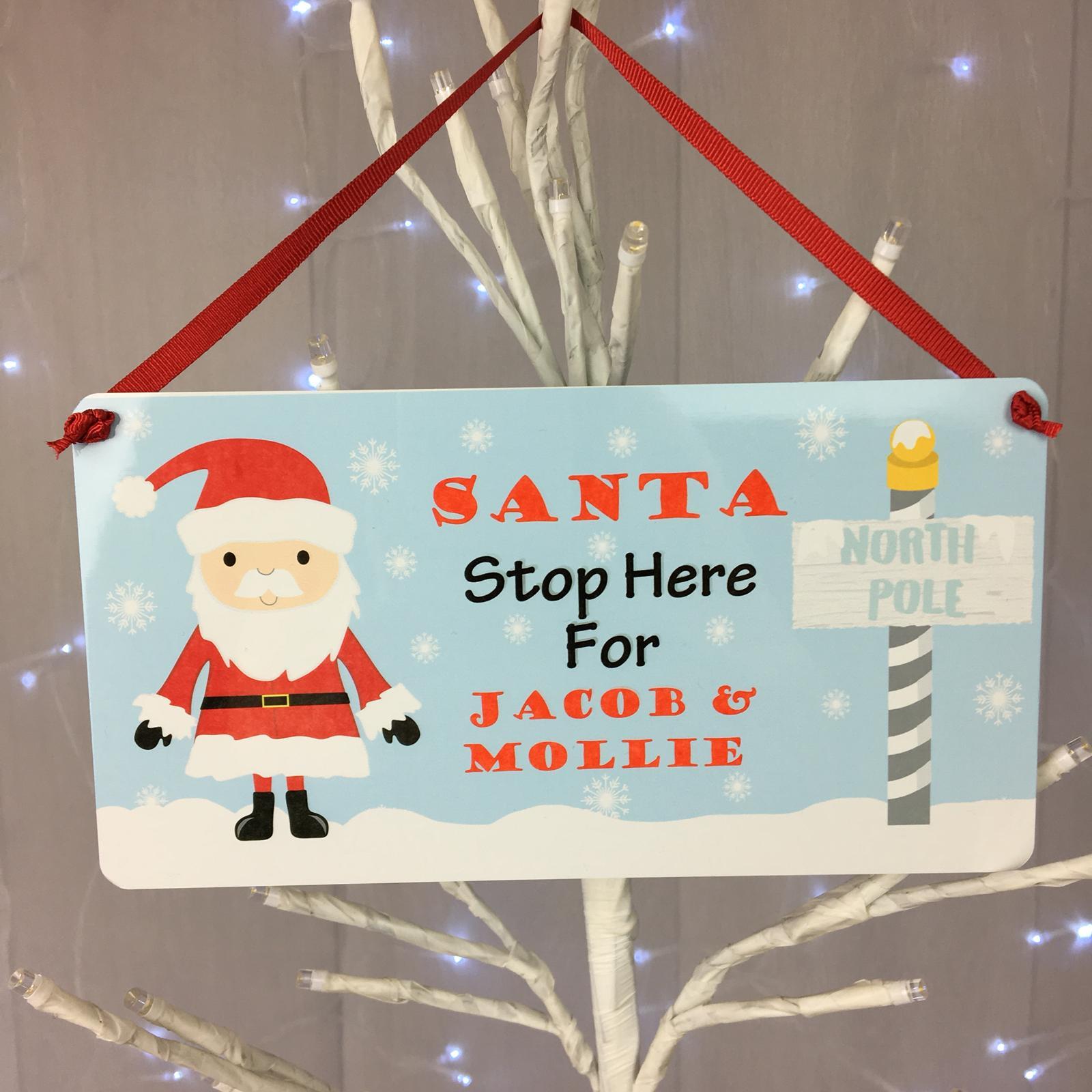 Santa Stop Here Plaque - Occasionally Cute