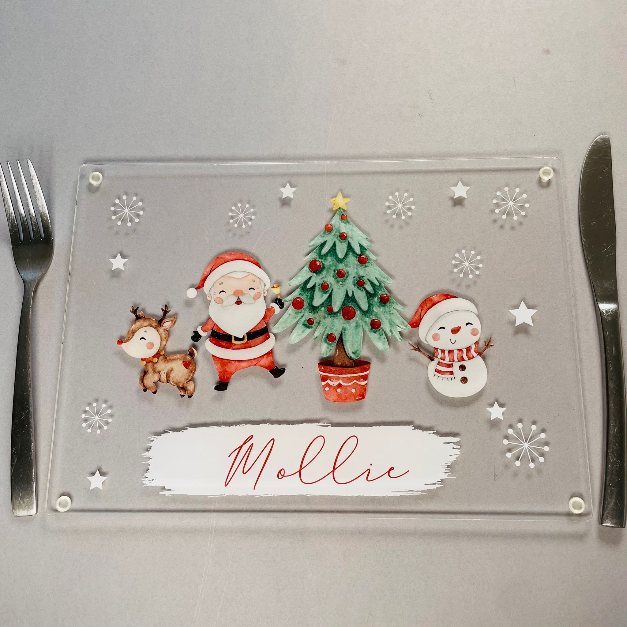 Acrylic Christmas Santa Placemat