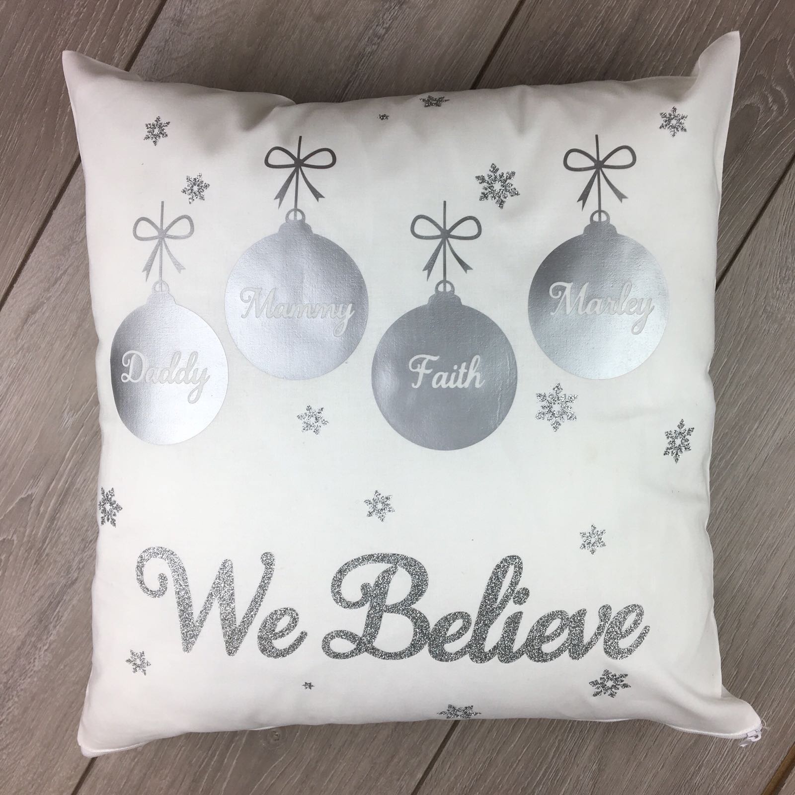 Christmas Cushion White - Occasionally Cute