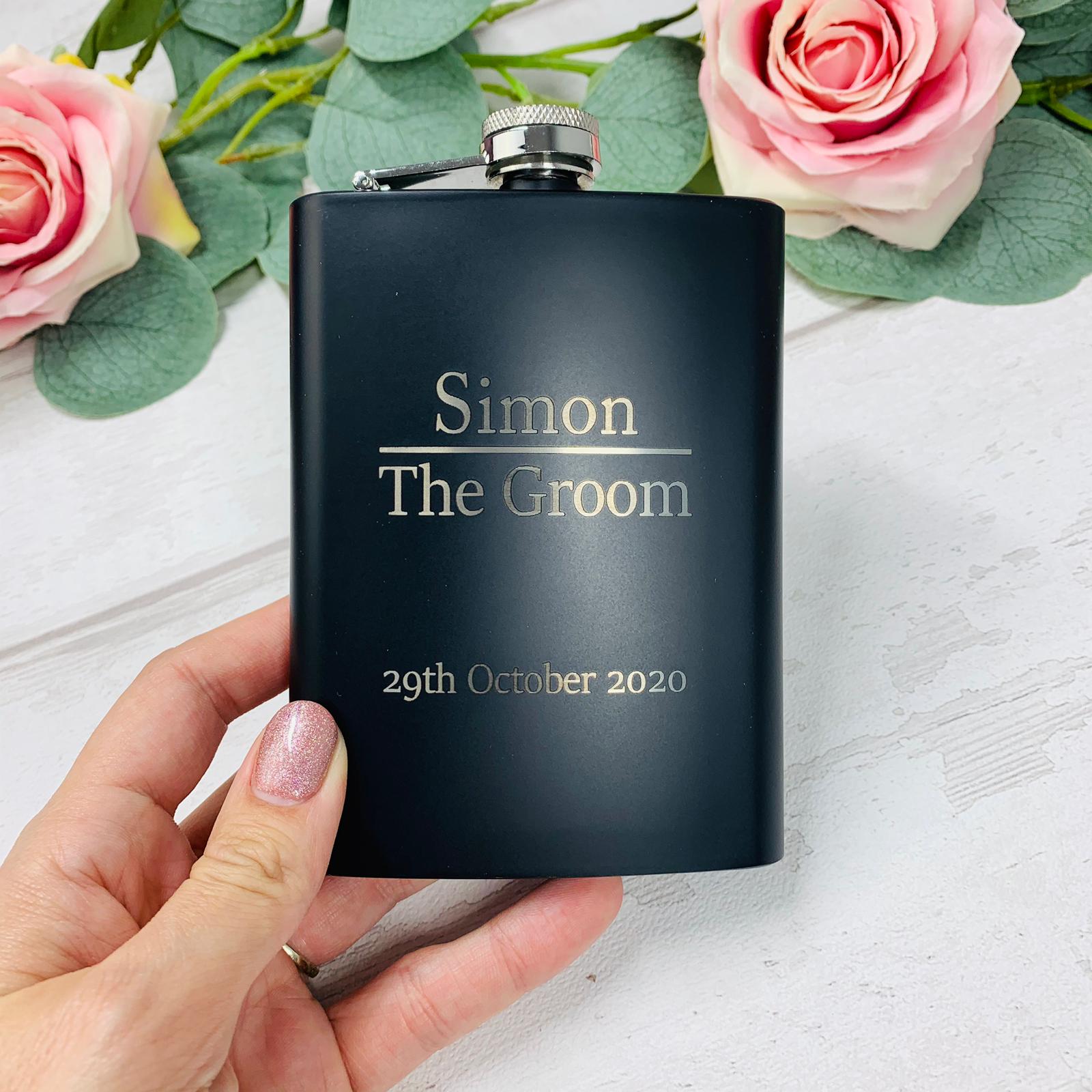Wedding Day Hip Flask