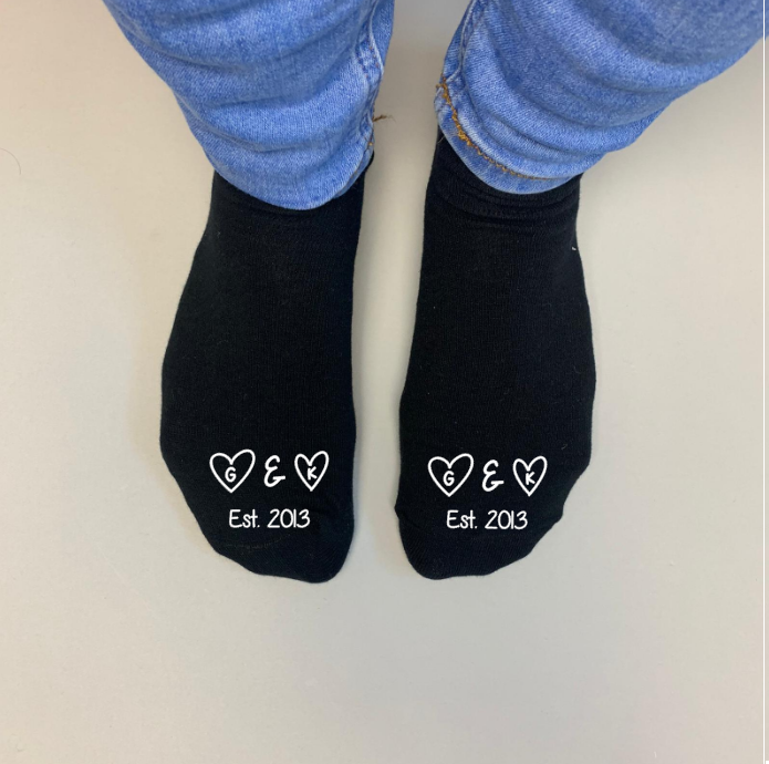 Heart Initial Socks - Occasionally Cute