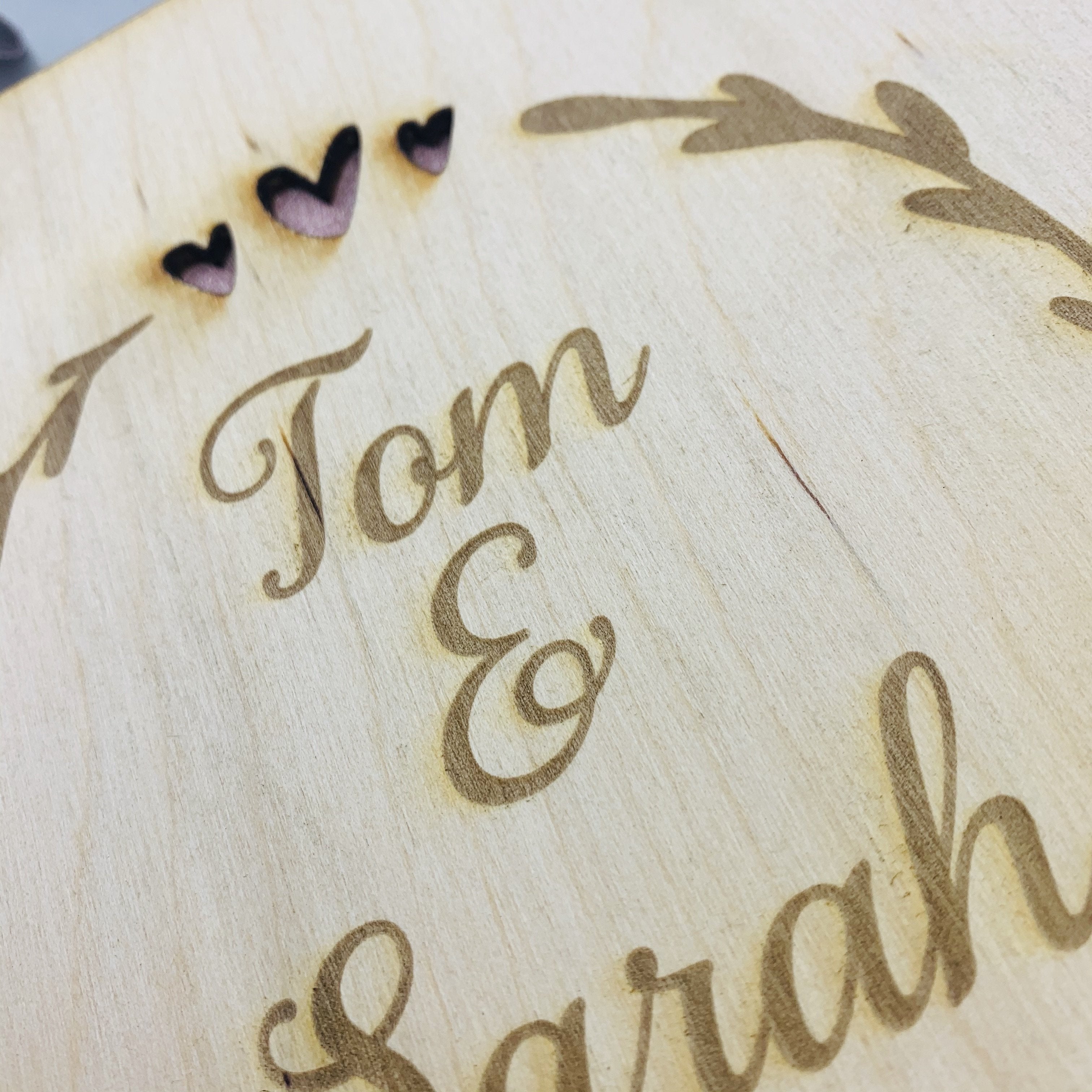 Heart Cutout Wooden Guest book - Occasionally Cute