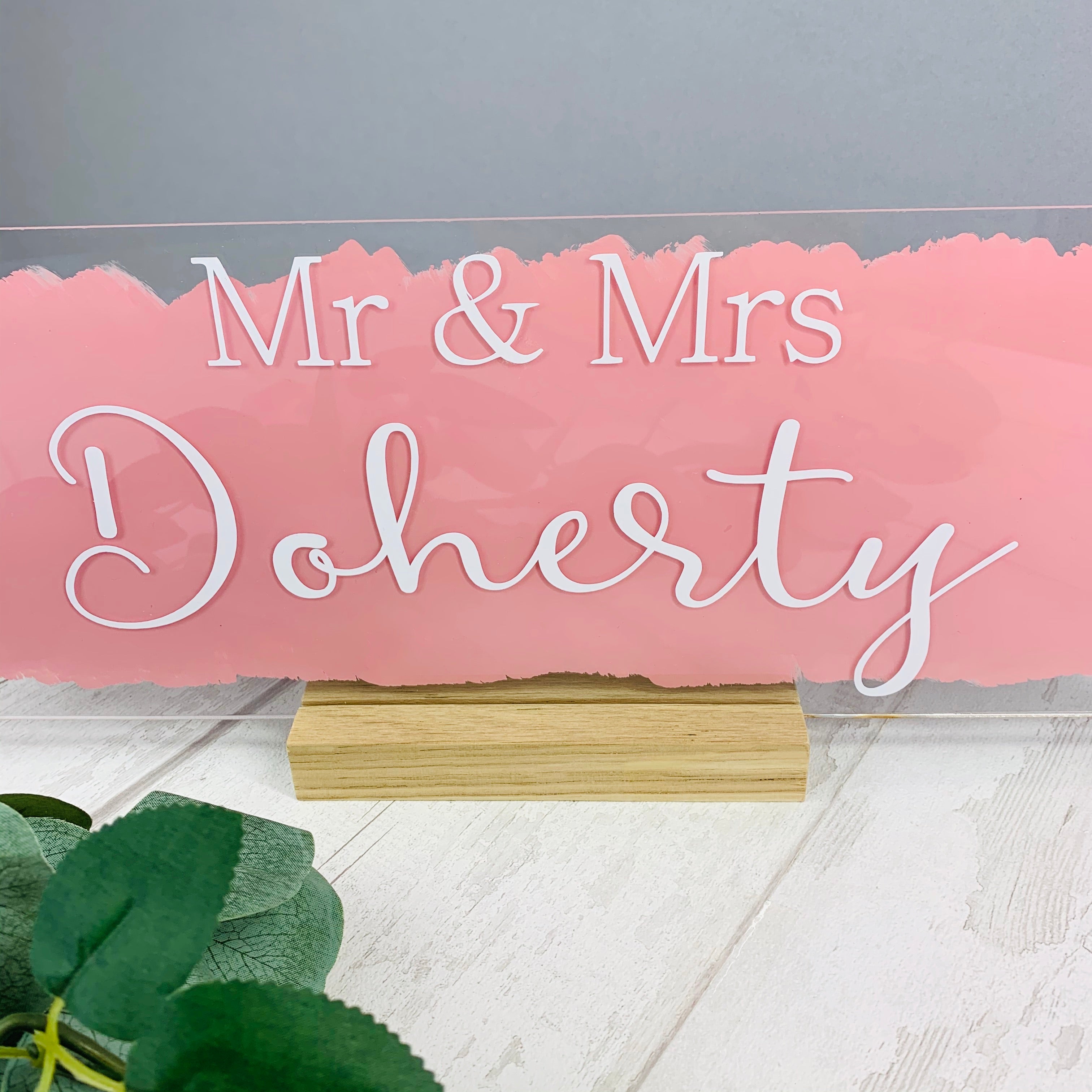 Mr & Mrs | Mr & Mr | Mrs & Mrs Table Sign