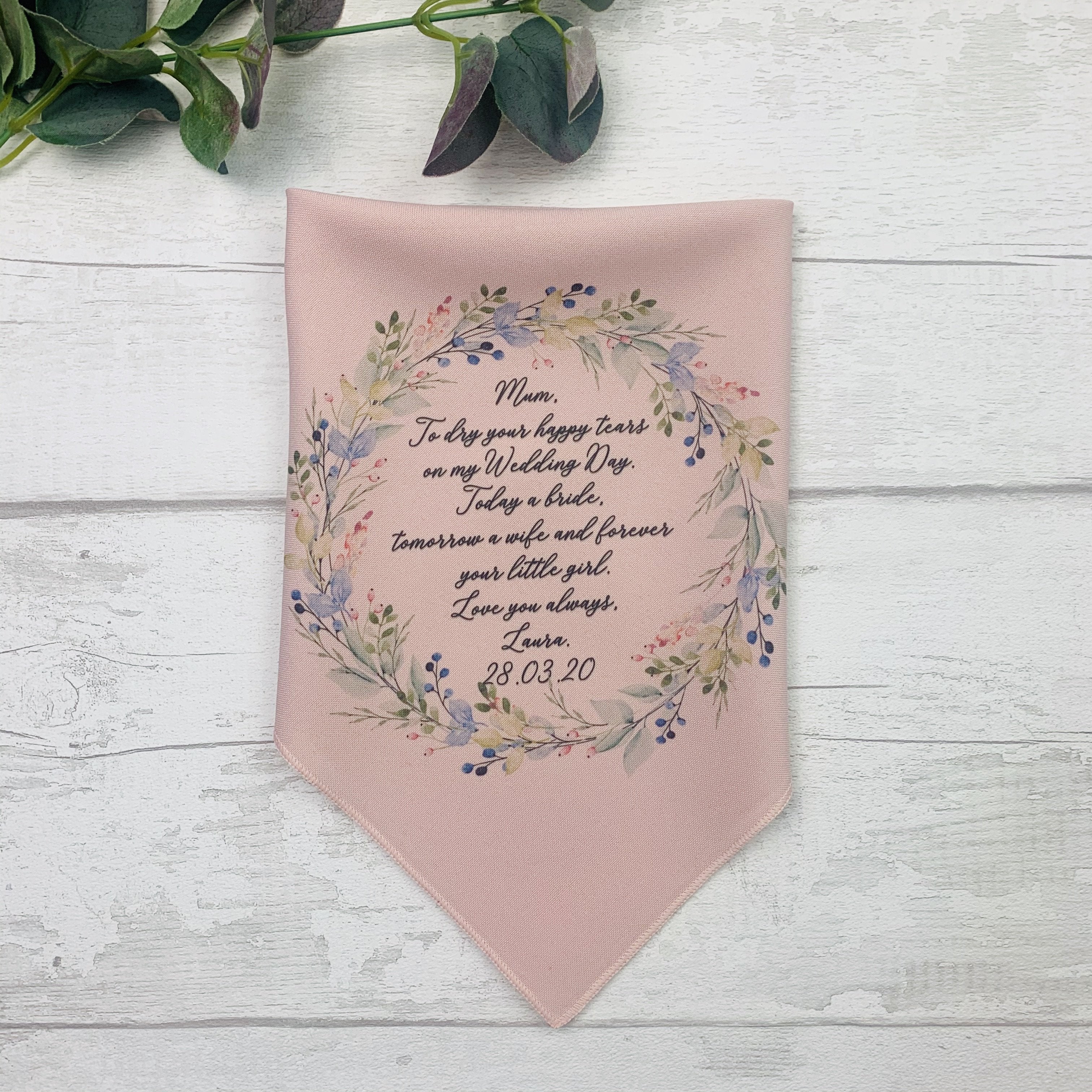 Pink Personalised Hankie - Occasionally Cute