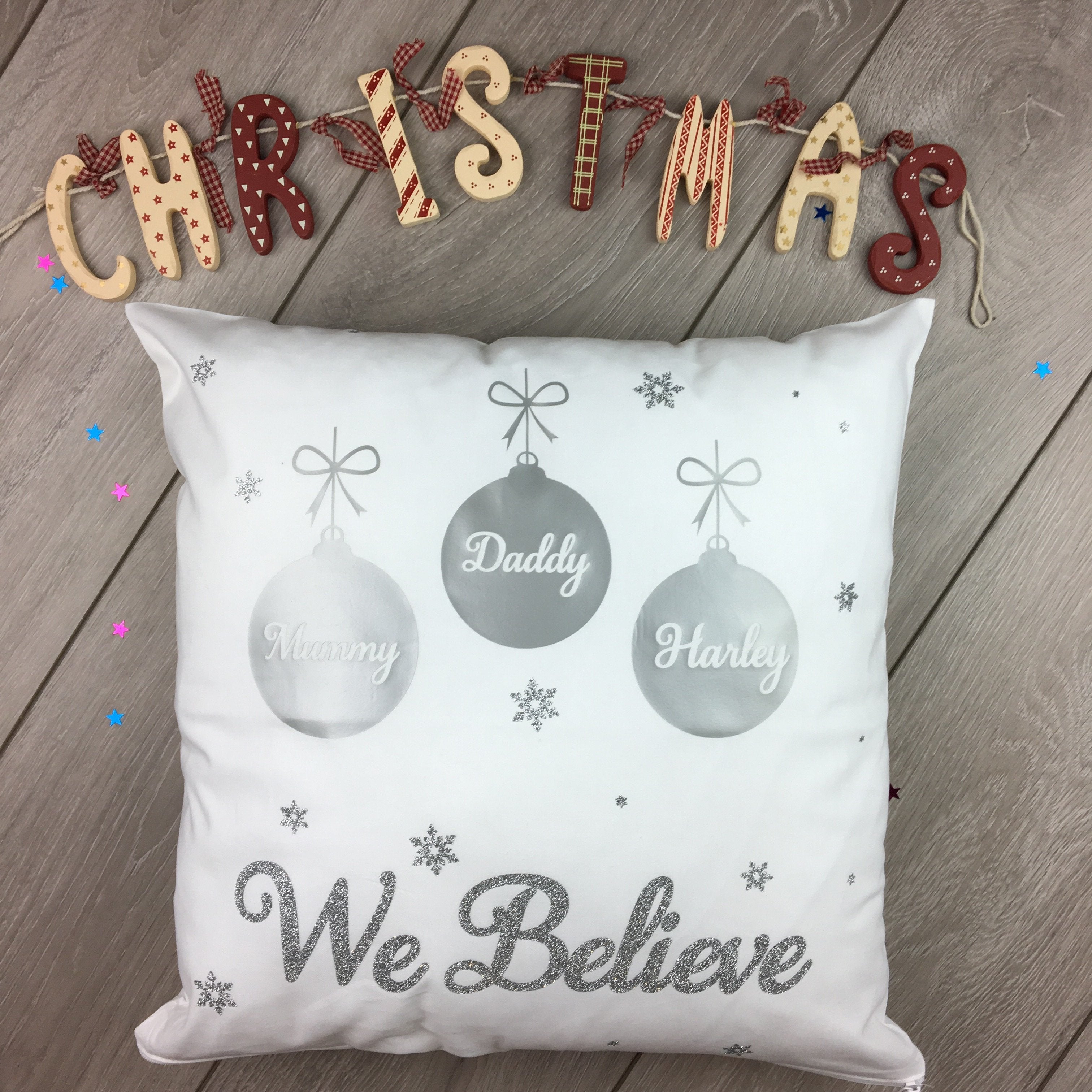 Christmas Cushion White - Occasionally Cute