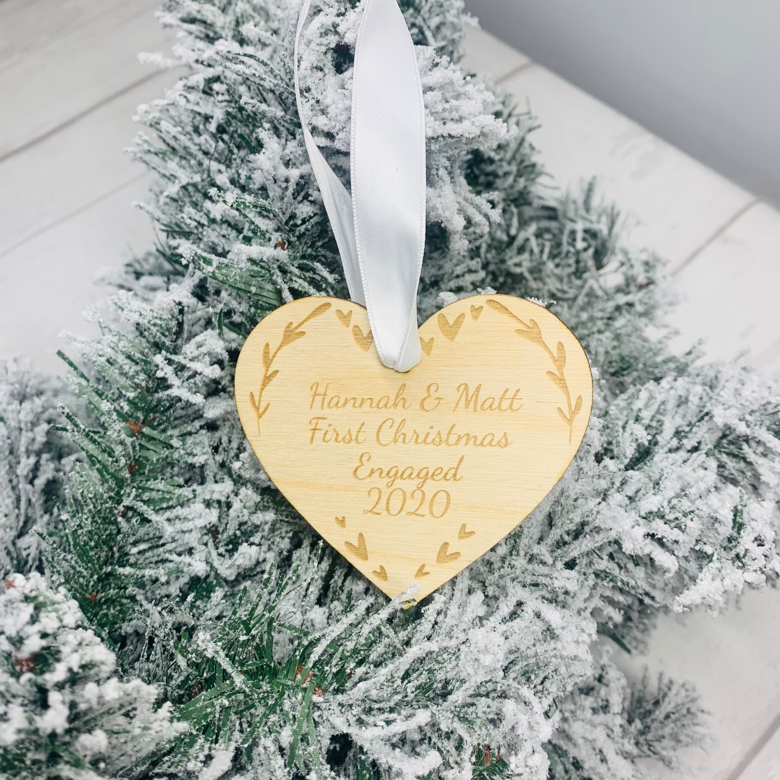 First Christmas Engaged Tree Decoration