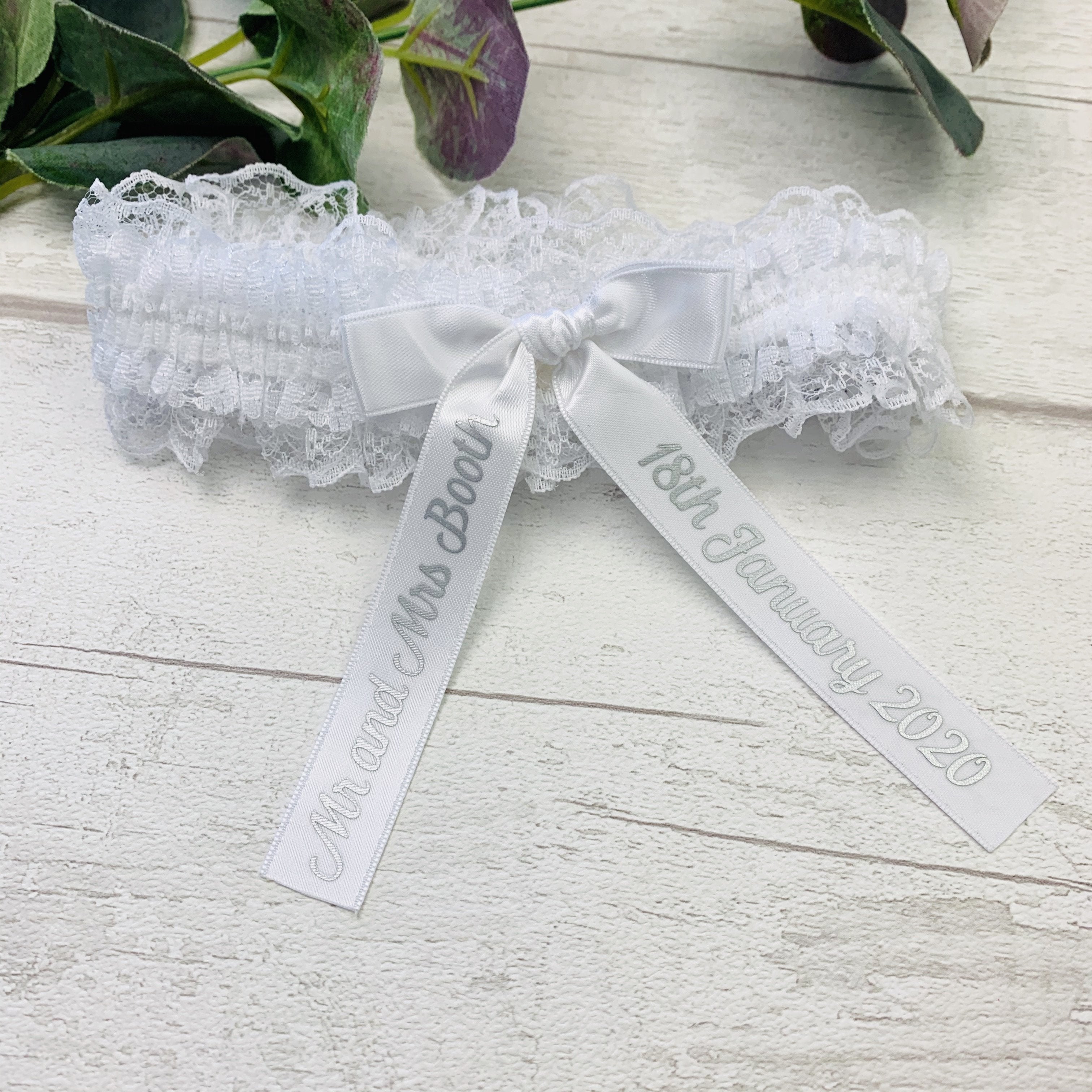 Personalised Wedding Day Garter - Occasionally Cute