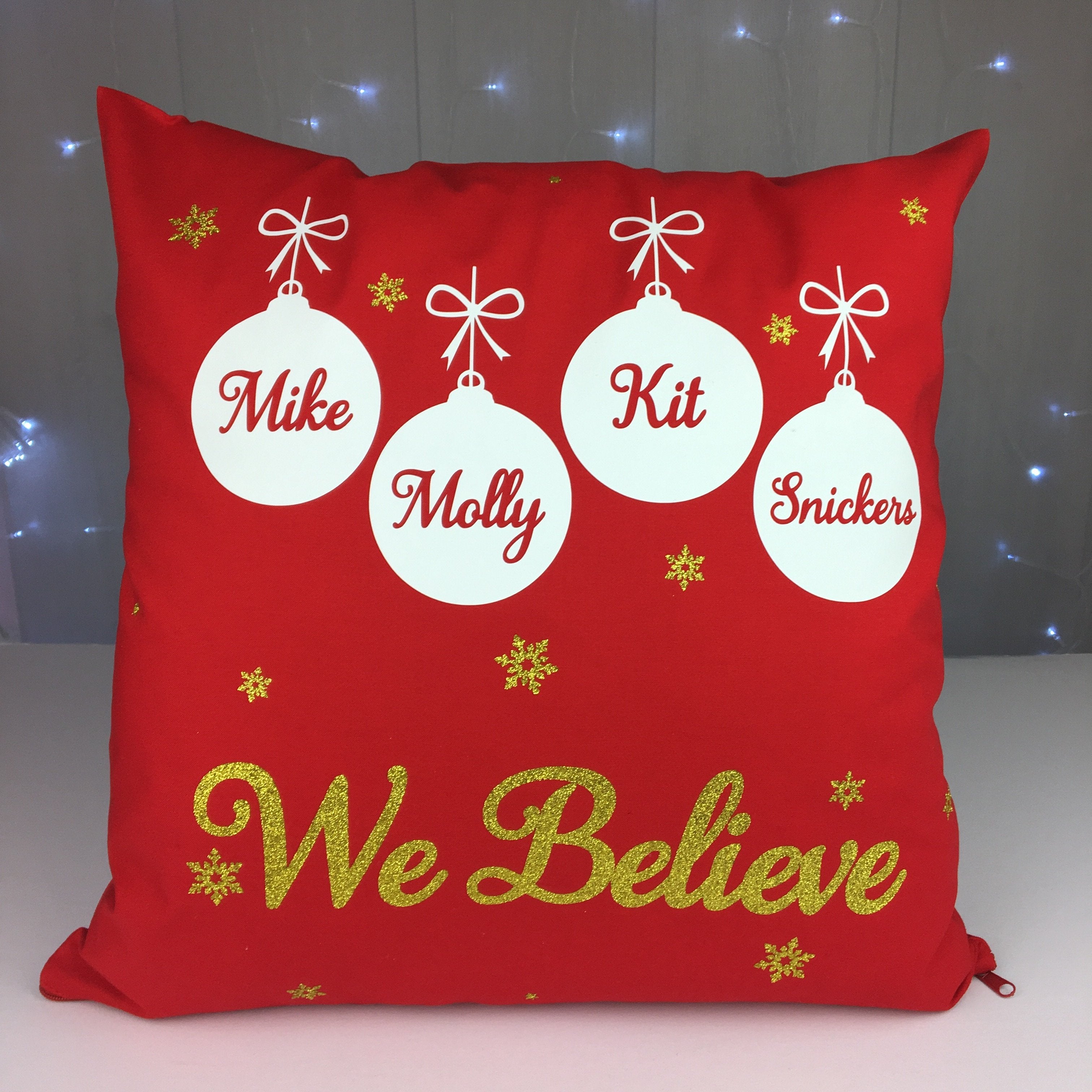 Christmas Cushion Red - Occasionally Cute