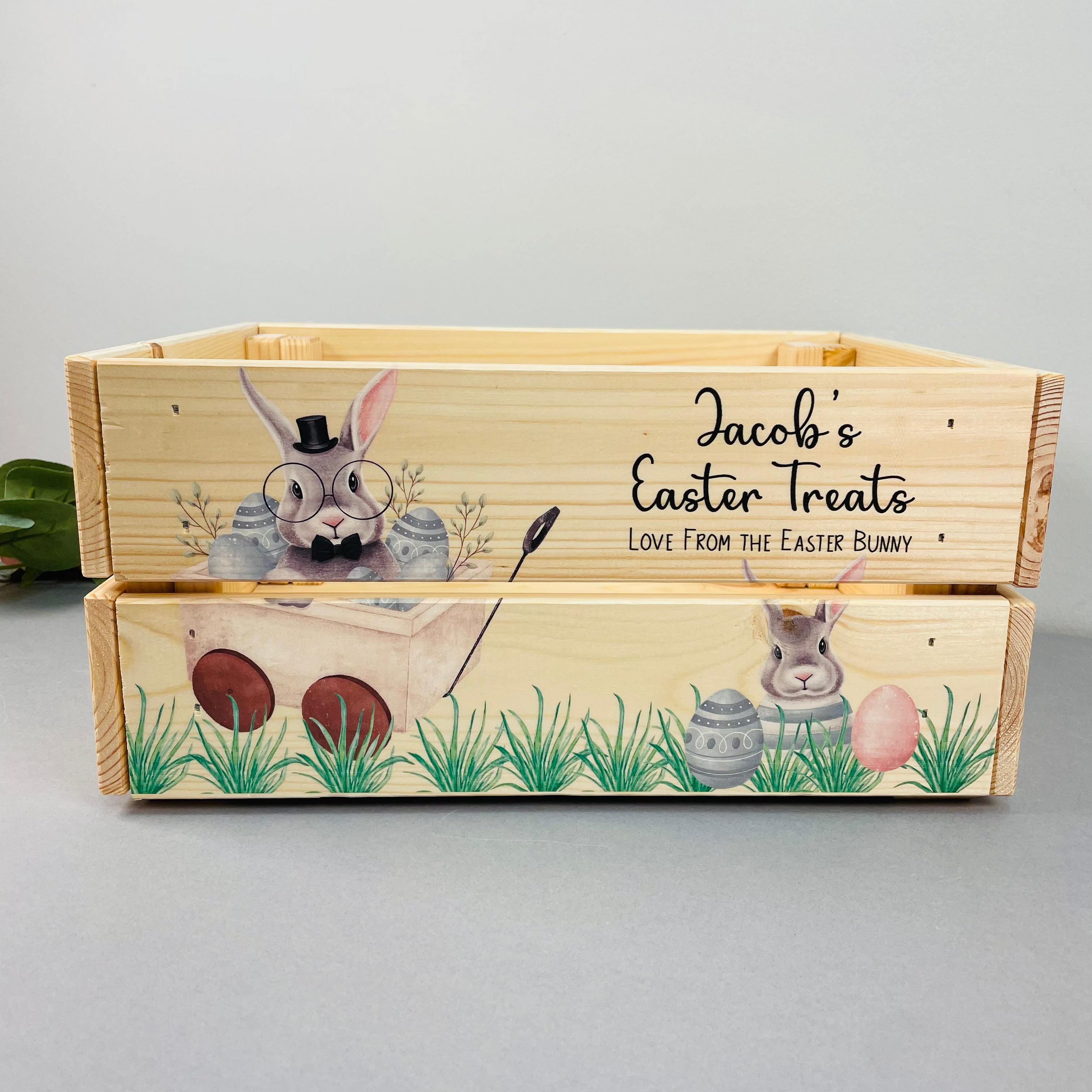 Boy Bunny Easter Crate