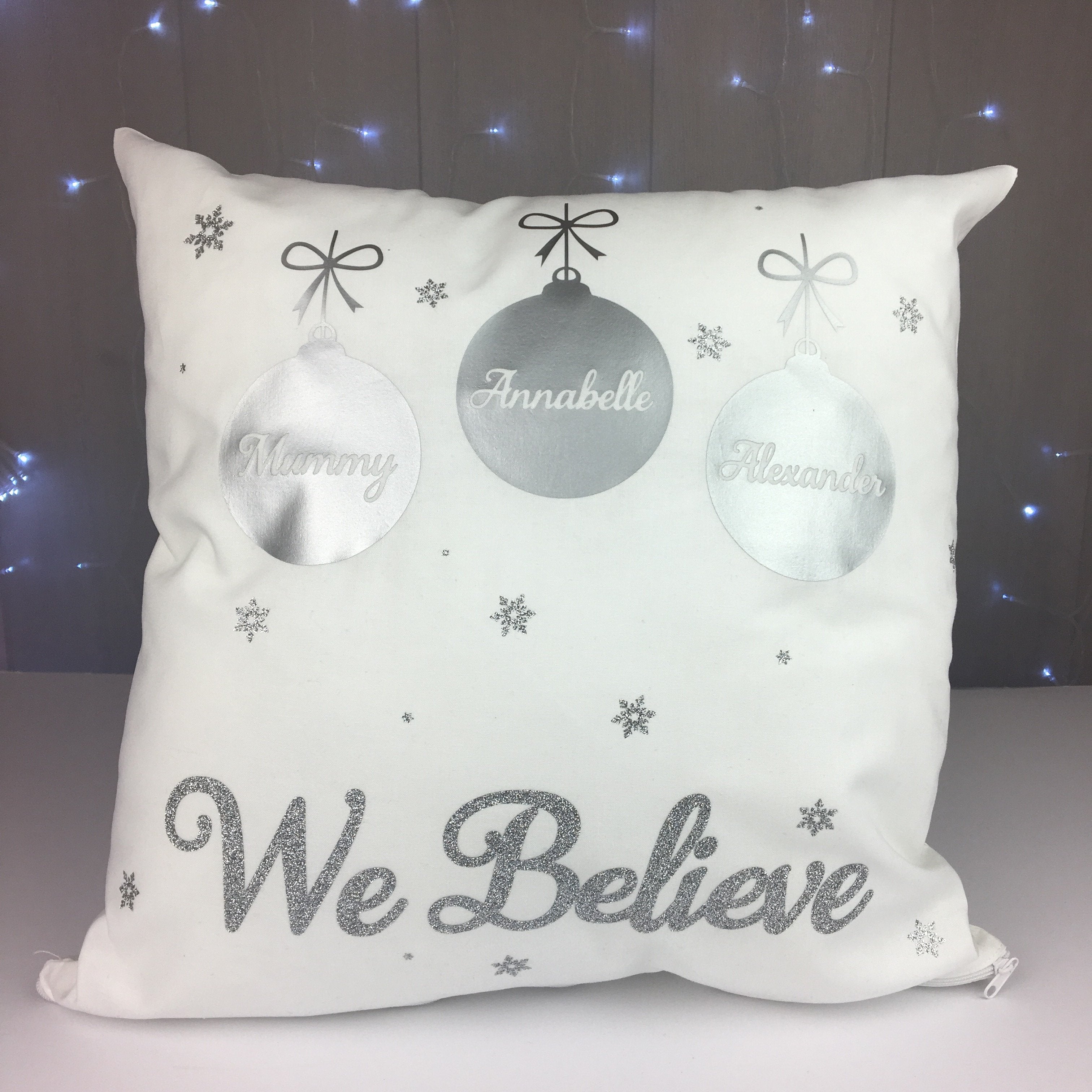 Christmas Cushion White - Occasionally Cute