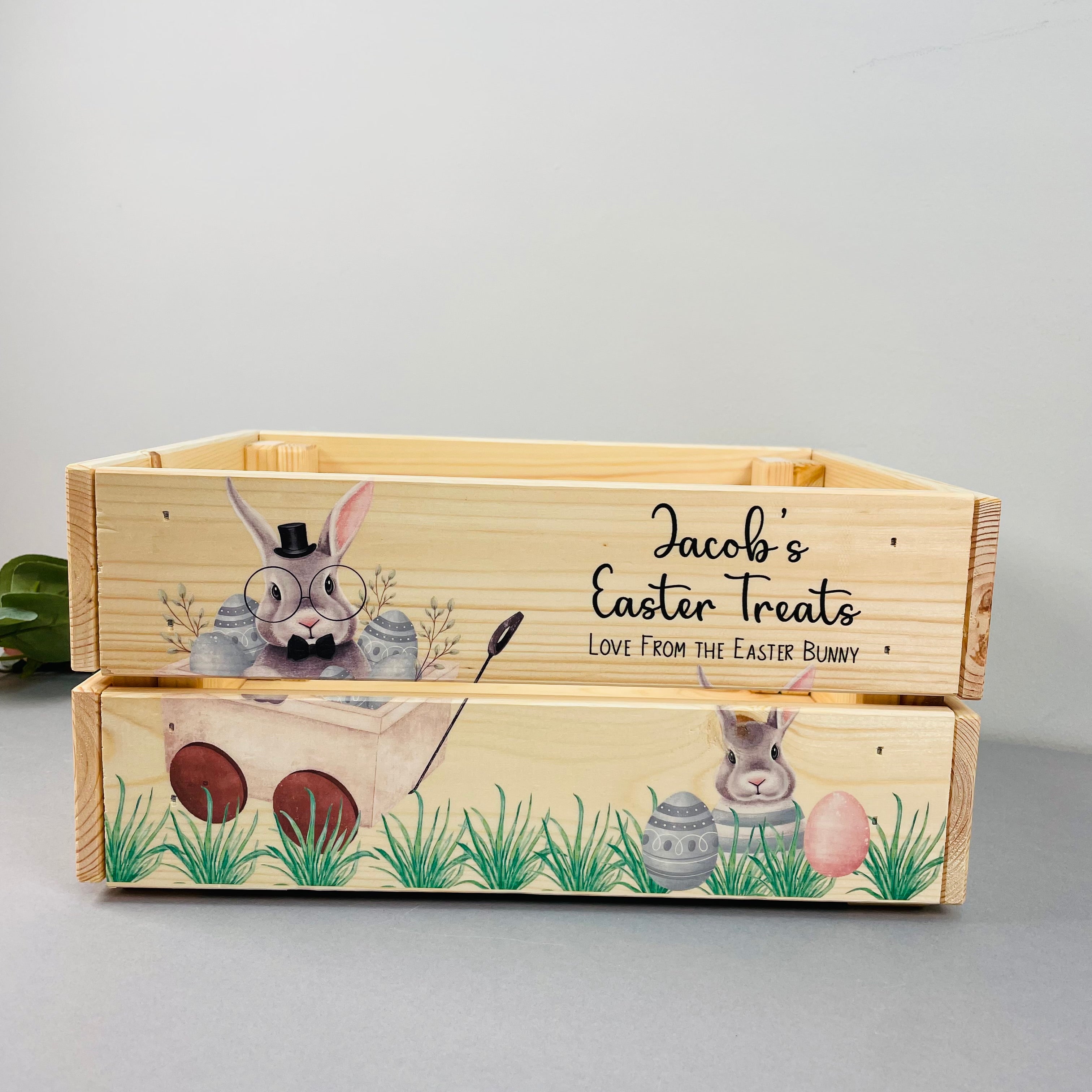 Boy Bunny Easter Crate