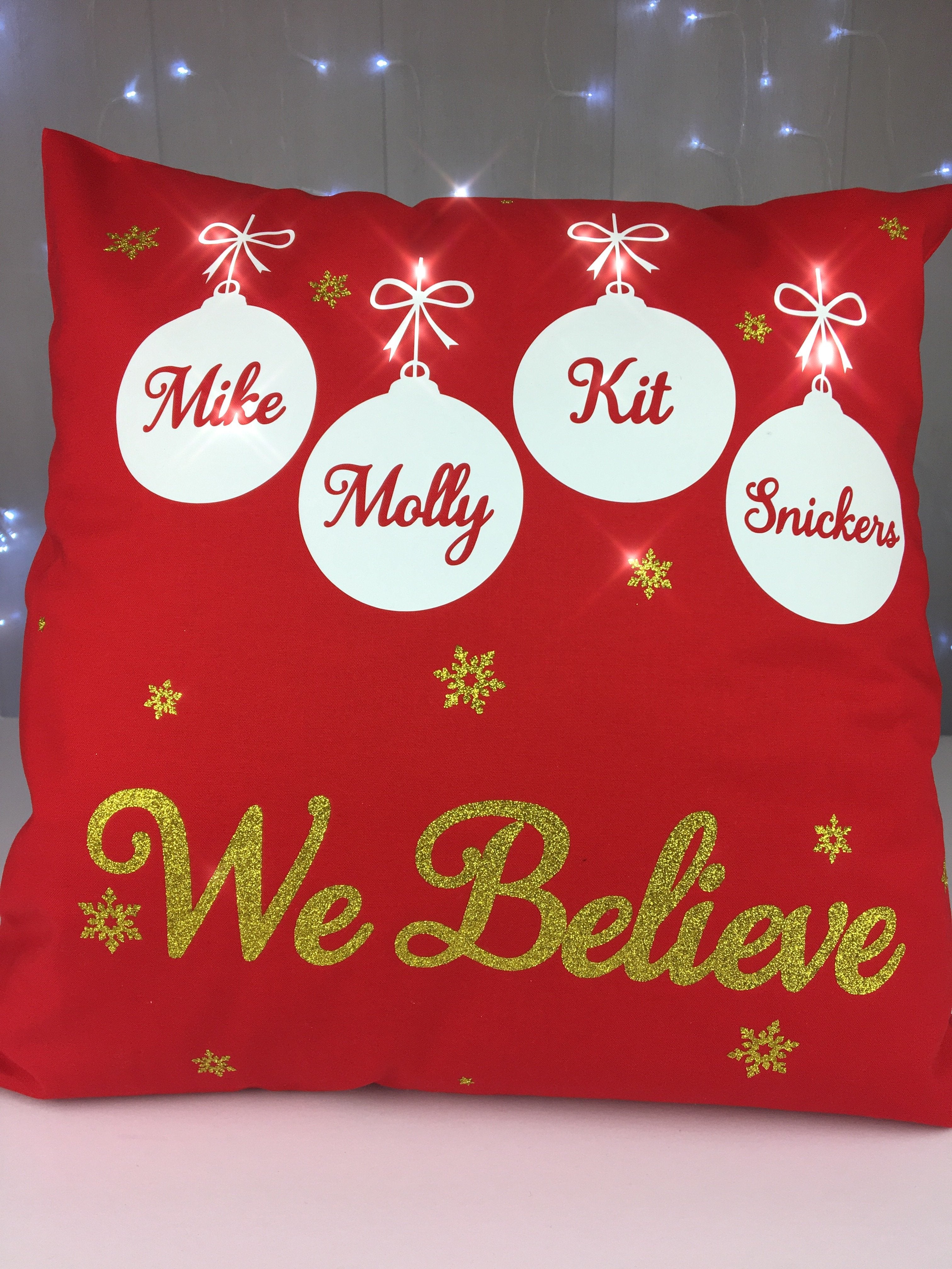 Christmas Cushion Red - Occasionally Cute